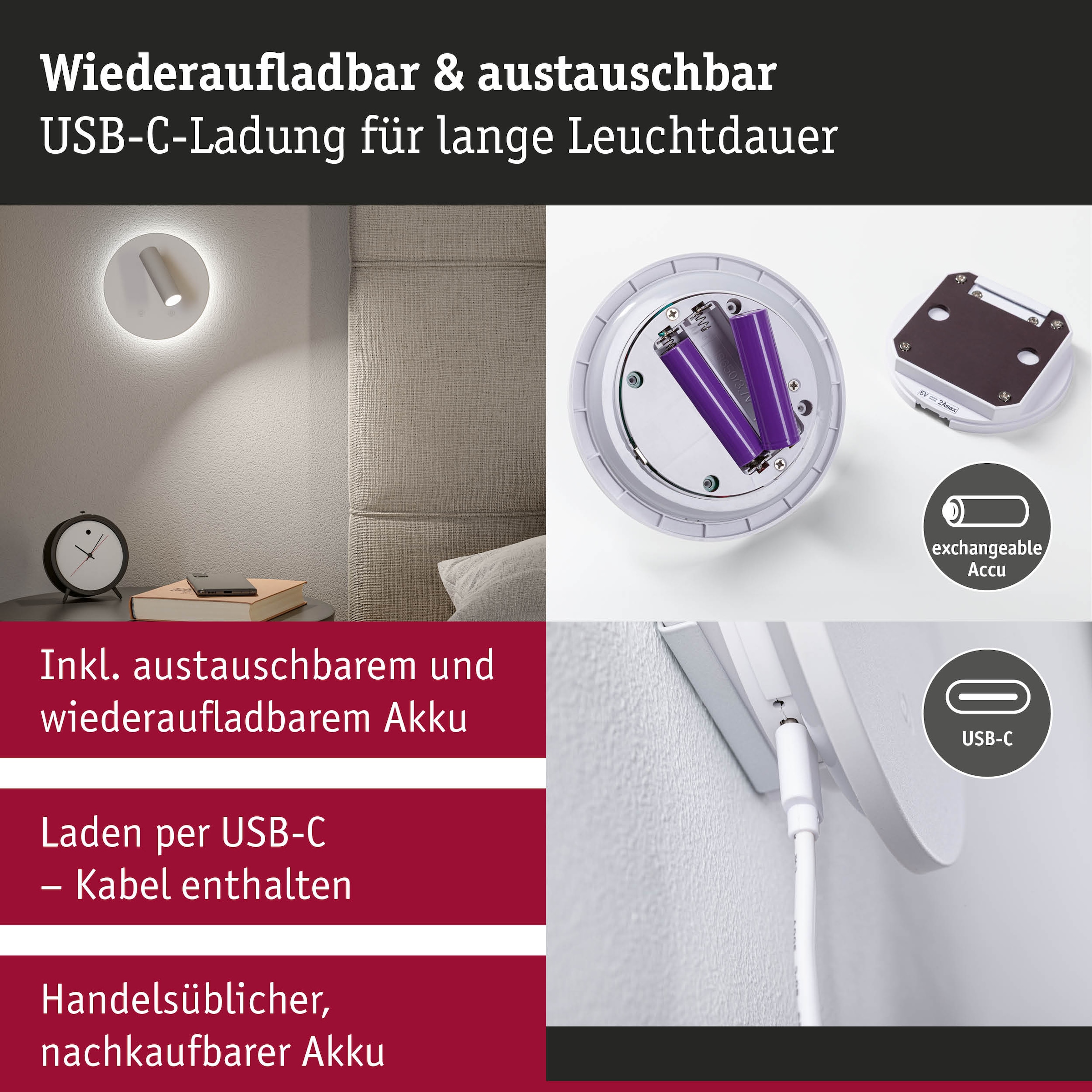 Paulmann LED Wandleuchte »Kiora 1,3W« LED-Modul 1 Stk. Dimmbar