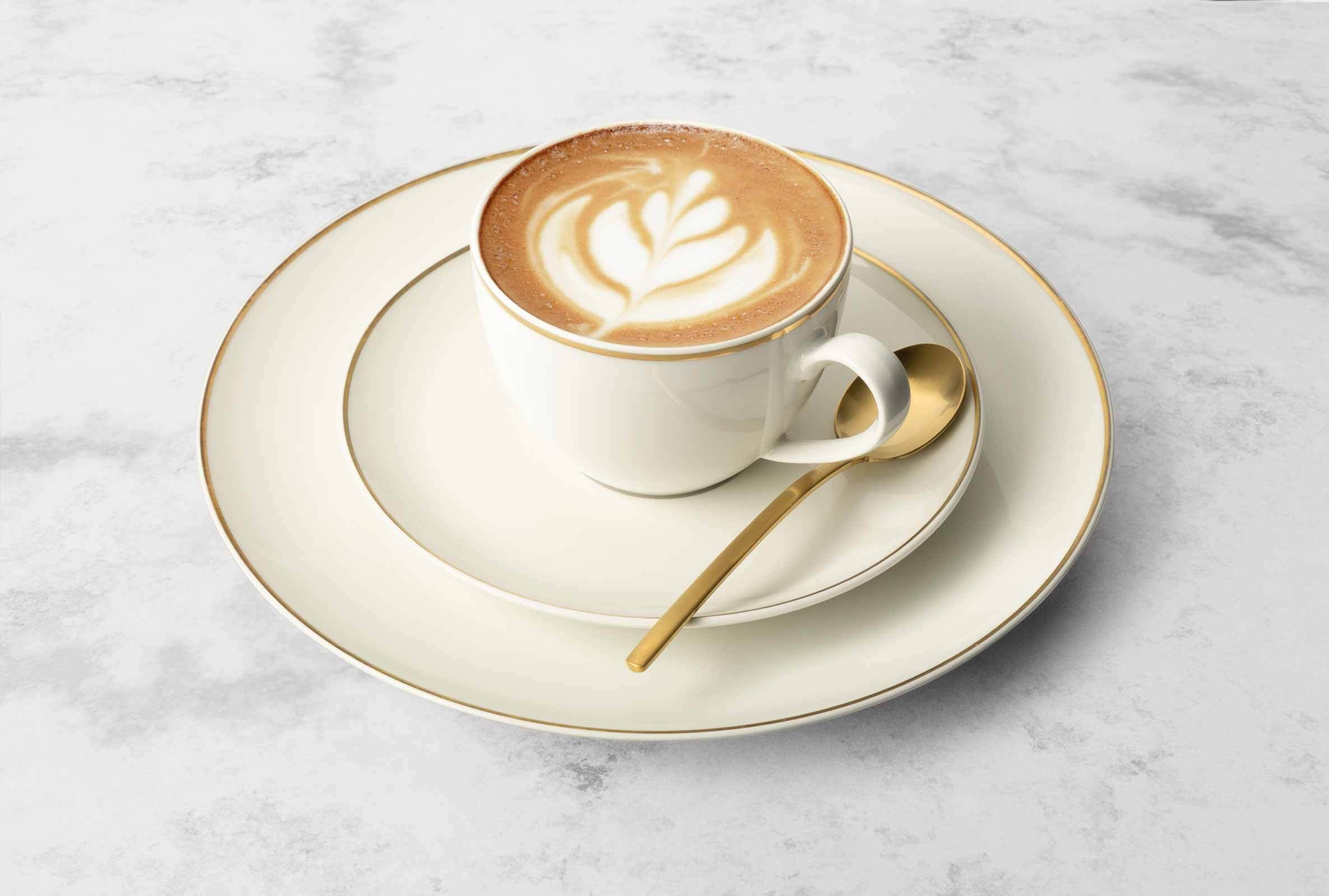 Seltmann Weiden Kaffeetassen mit Untertassen Savona Goldlinie 270 ml 6er Set