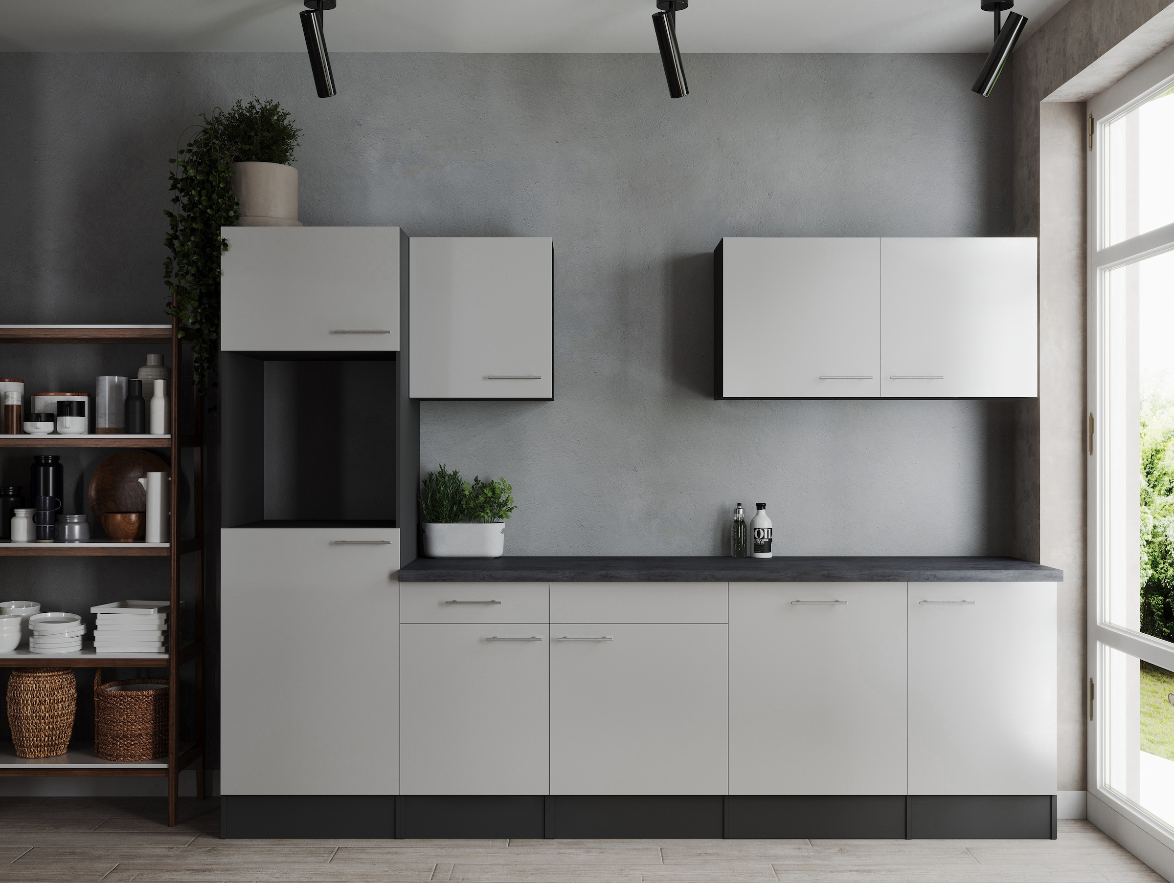 RESPEKTA Küchenzeile "Oliver" Breite 280 cm, 90 cm Arbeitshöhe, in exklusiv günstig online kaufen