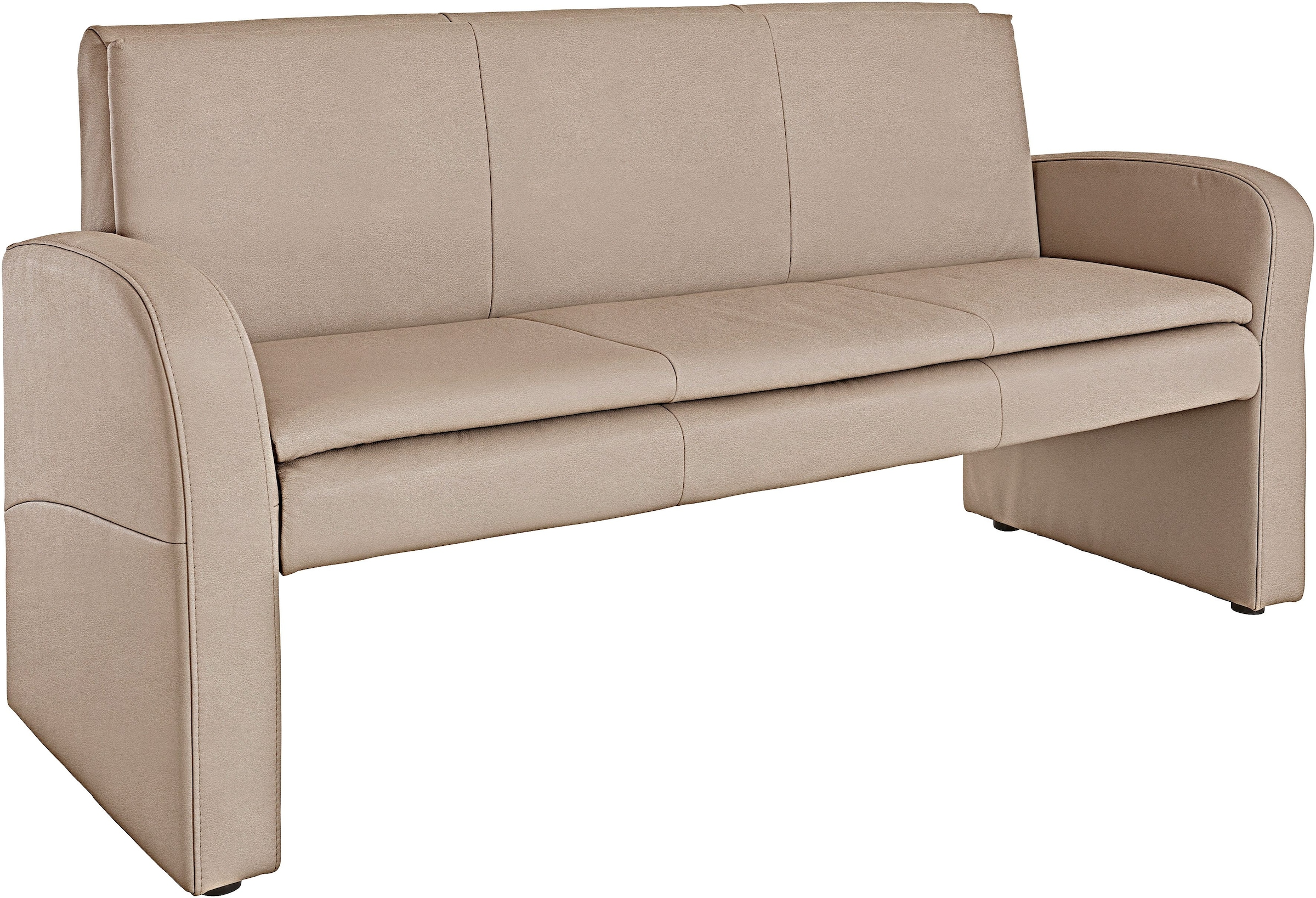 exxpo - sofa fashion Hockerbank "Cortado, 3-Sitzer mit hohem Sitzkomfort", hohe Bodenfreiheit, schöne Detailverarbeitung