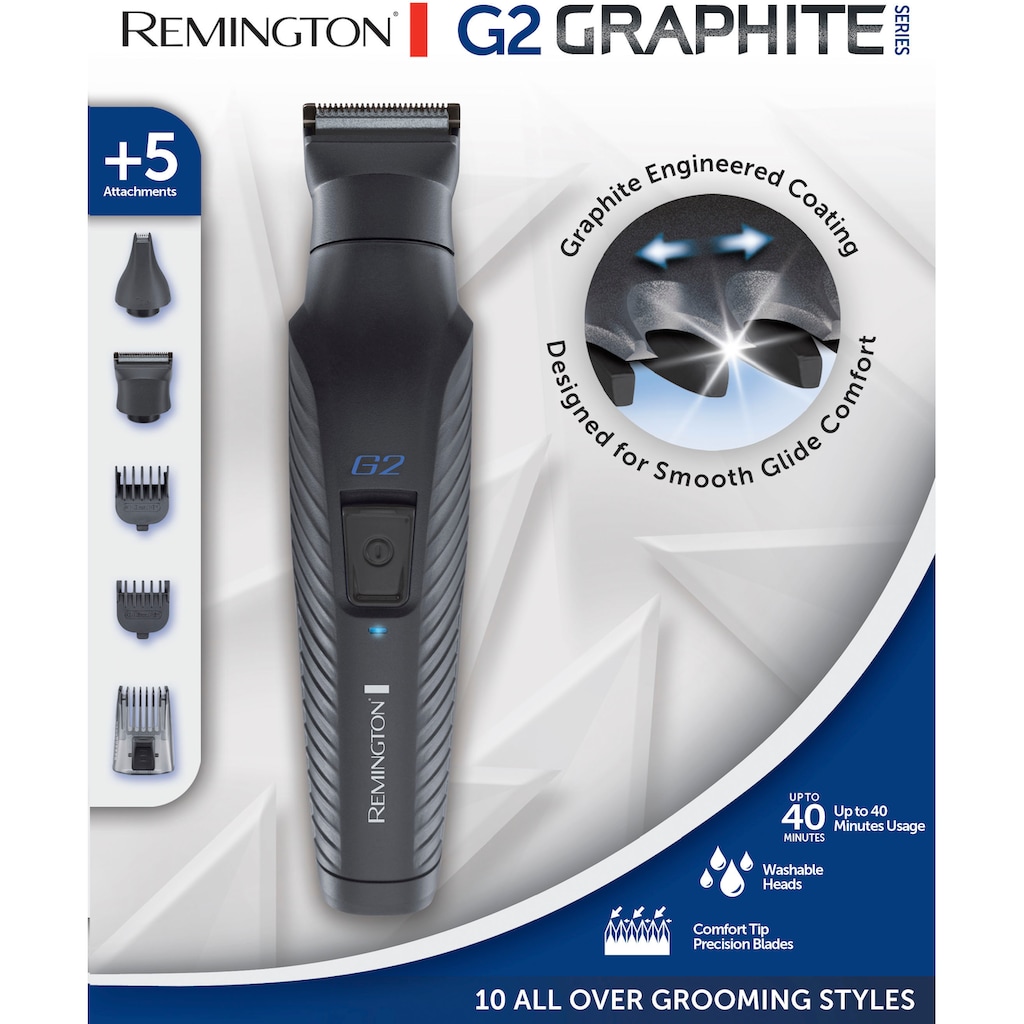 Remington Haar- und Bartschneider »Graphite Series PG 2000«, 5 Aufsätze