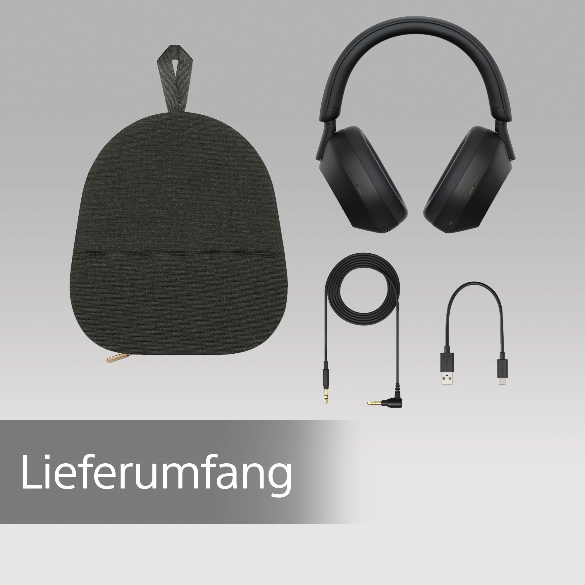 Sony Bluetooth-Kopfhörer »WH1000XM5 kabellos«, A2DP Bluetooth-AVRCP Bluetooth-HFP-HSP-Bluetooth, Multi-Point-Verbindung-Sprachsteuerung-Rauschunterdrückung-Noise-Cancelling-Freisprechfunktion-Hi-Res