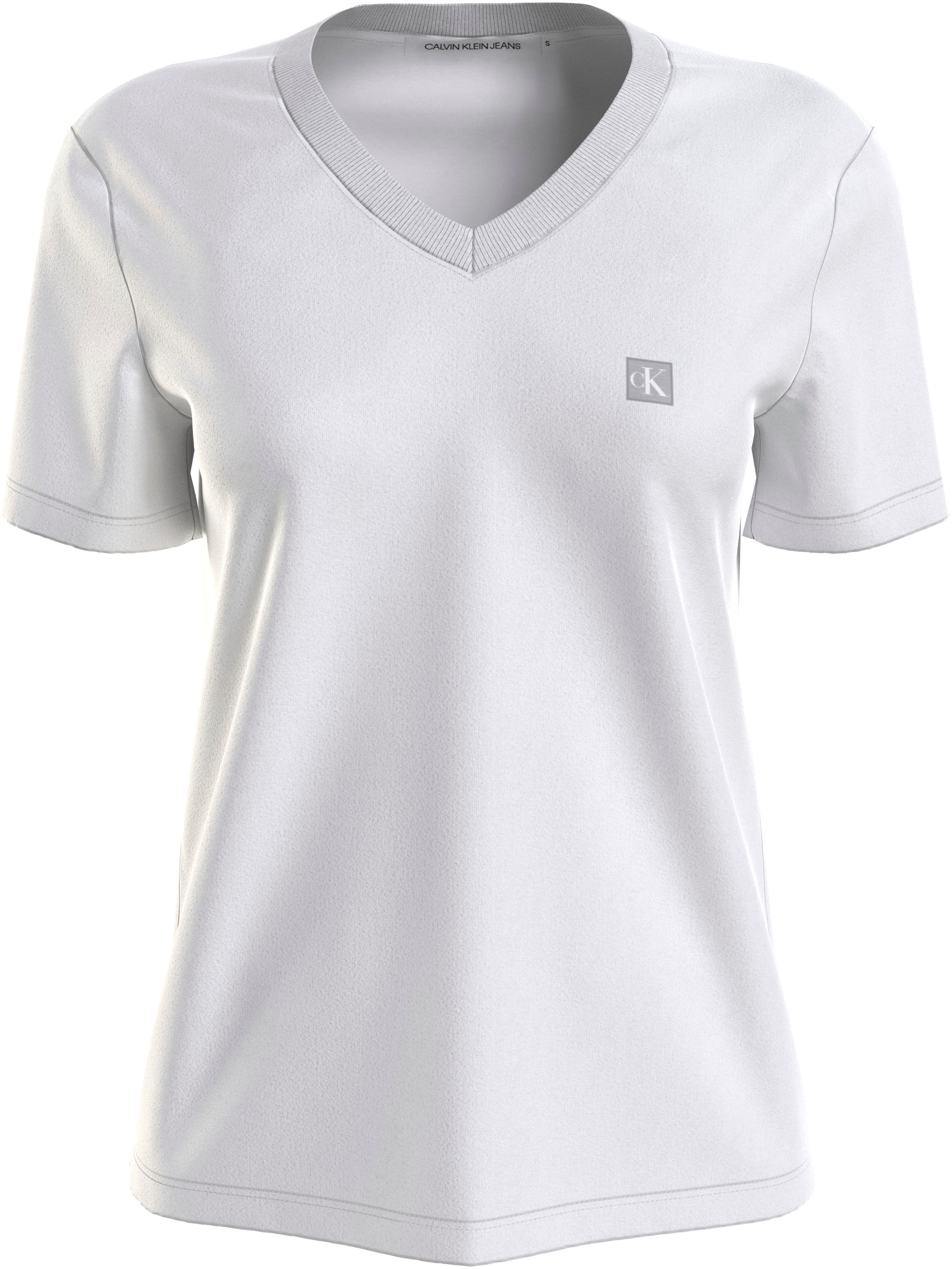 Calvin Klein Jeans T-Shirt »CK EMBRO BADGE V-NECK TEE«, mit Logomarkenlabel