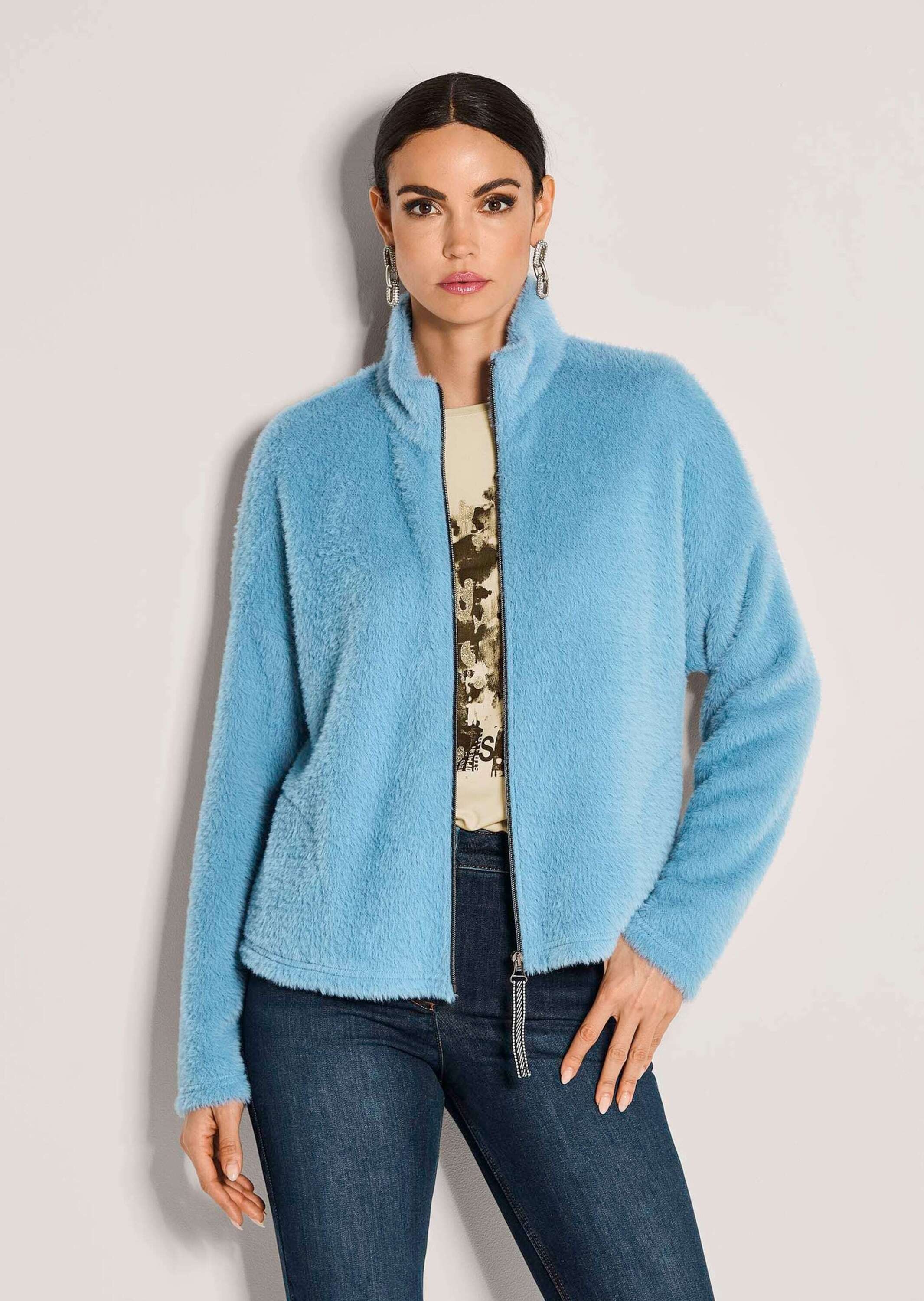 Thumbnail - MADELEINE Kurzjacke "Jacke Trendige Kurzjacke mit Stehkragen" Kunstjelljacke, kuschelige Ware