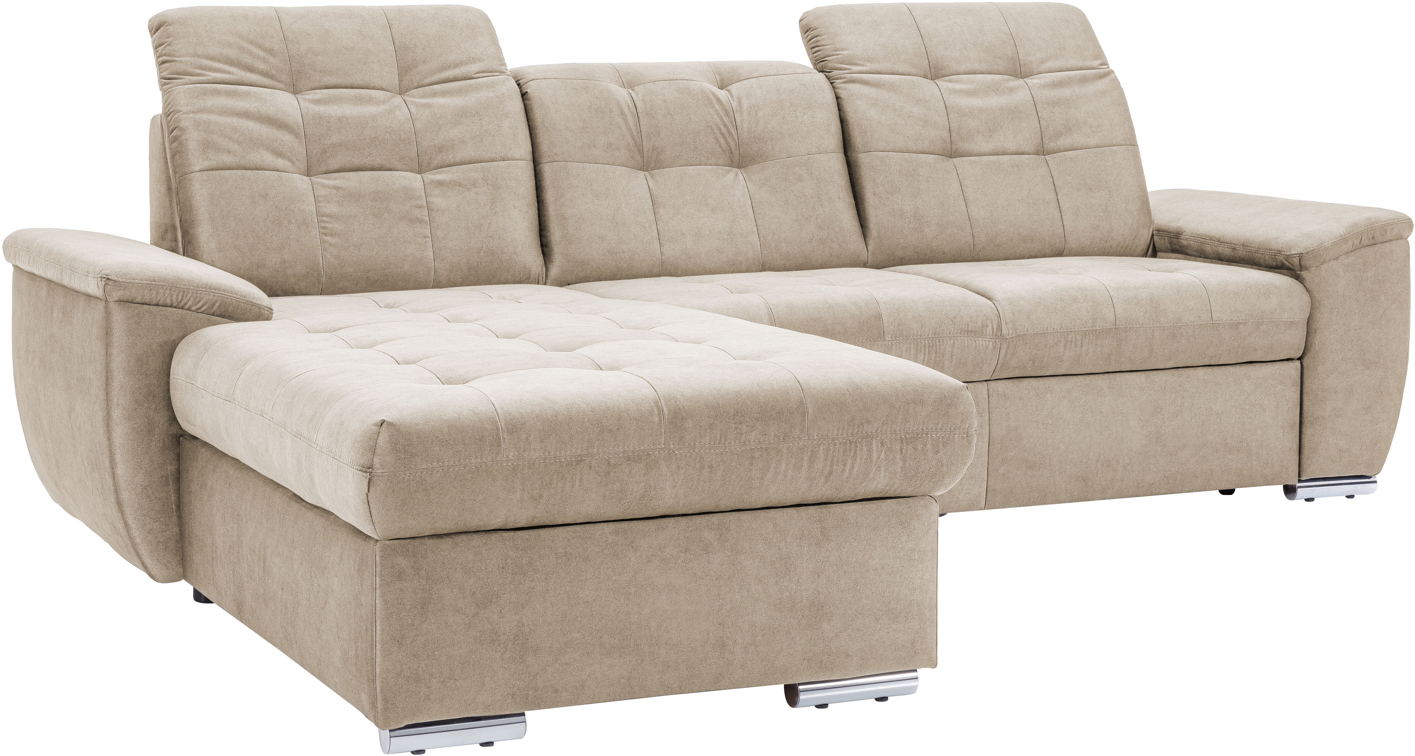 Thumbnail - exxpo - sofa fashion Ecksofa "Derby Inkl. Kopfteilverstellung, wahlw. Bett & Bettkasten, L-Form" EXTRA an Komfort zum Re...