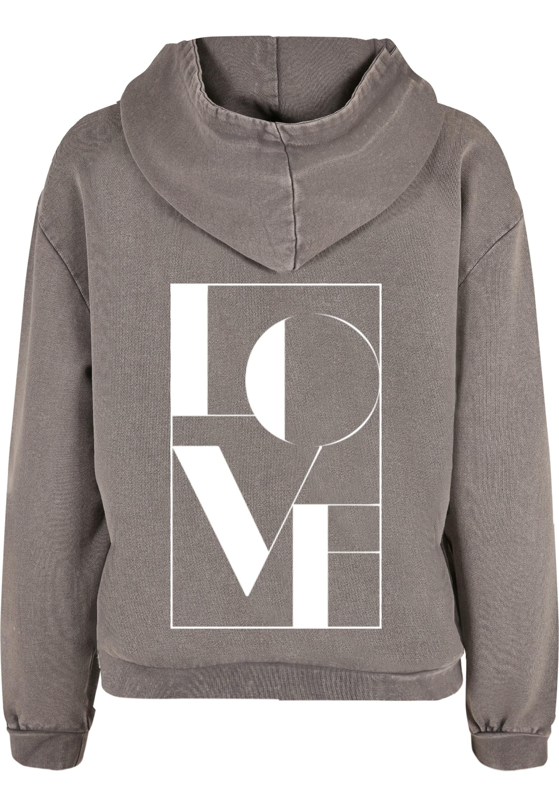 Merchcode Kapuzenpullover »Merchcode Ladies Love Acid Washed Oversized Hoody«, (1 tlg.)