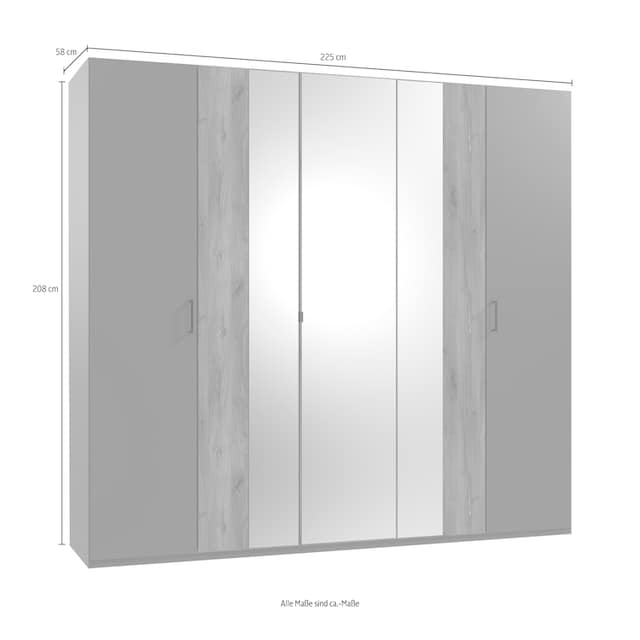 Wimex Drehtürenschrank »Kreta«, mit Spiegeltüren, 225cm breit | BAUR