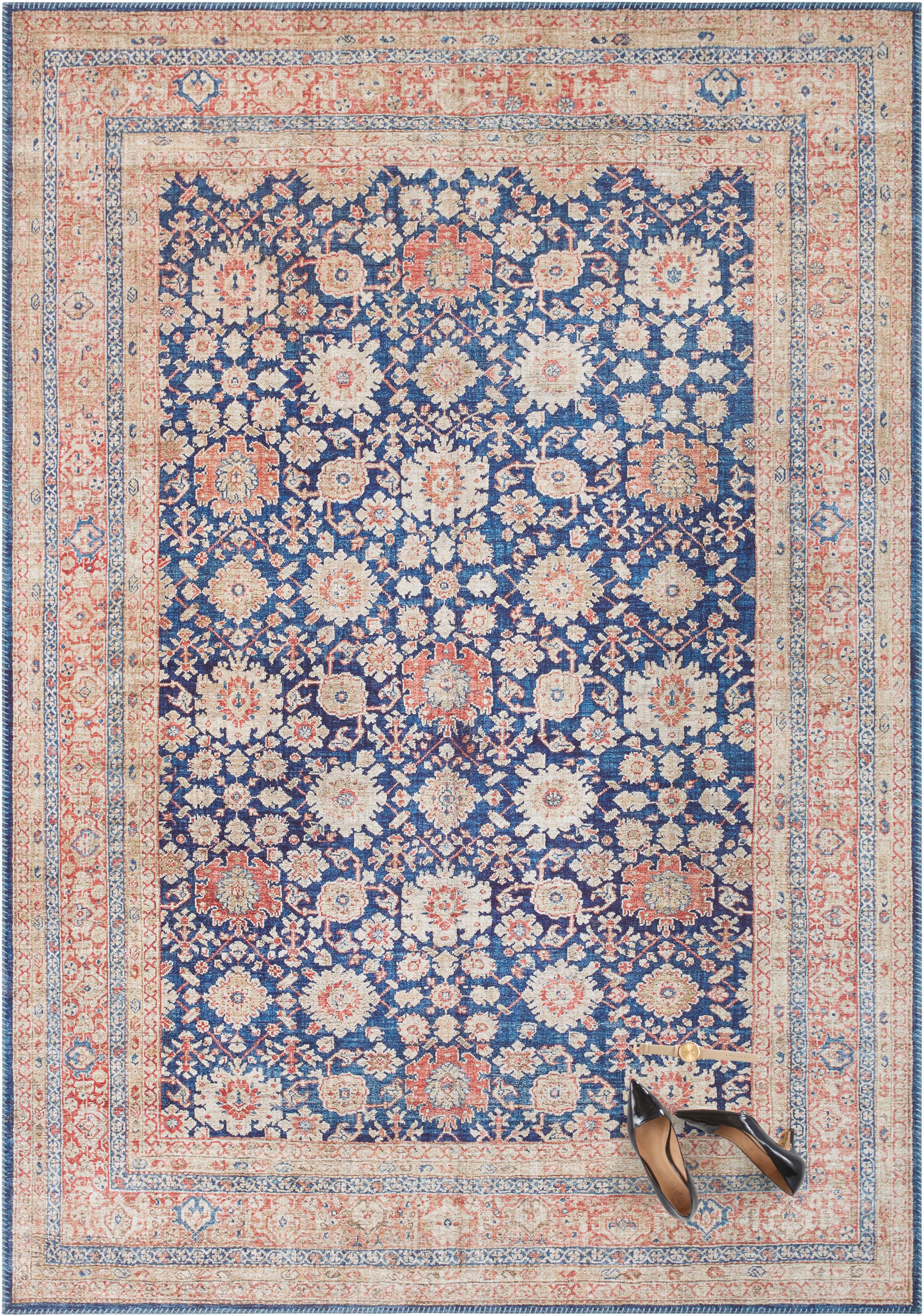 ELLE DECORATION Läufer »Mahal«, rechteckig, 5 mm Höhe, Orient Optik, Vintage Design, gekettelt, kräftige Farben