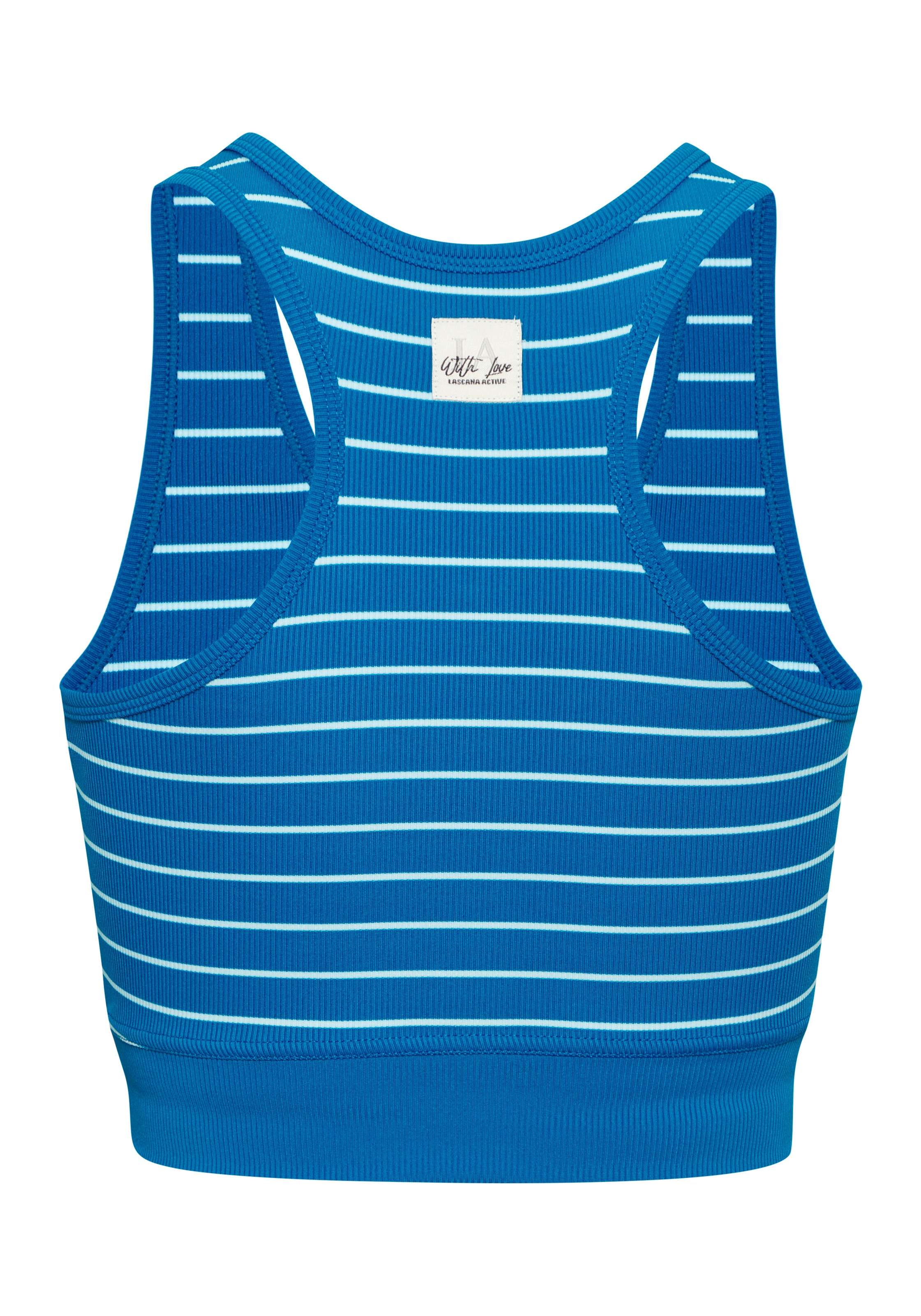 LASCANA ACTIVE Sporttop aus Rippmaterial, gestreift