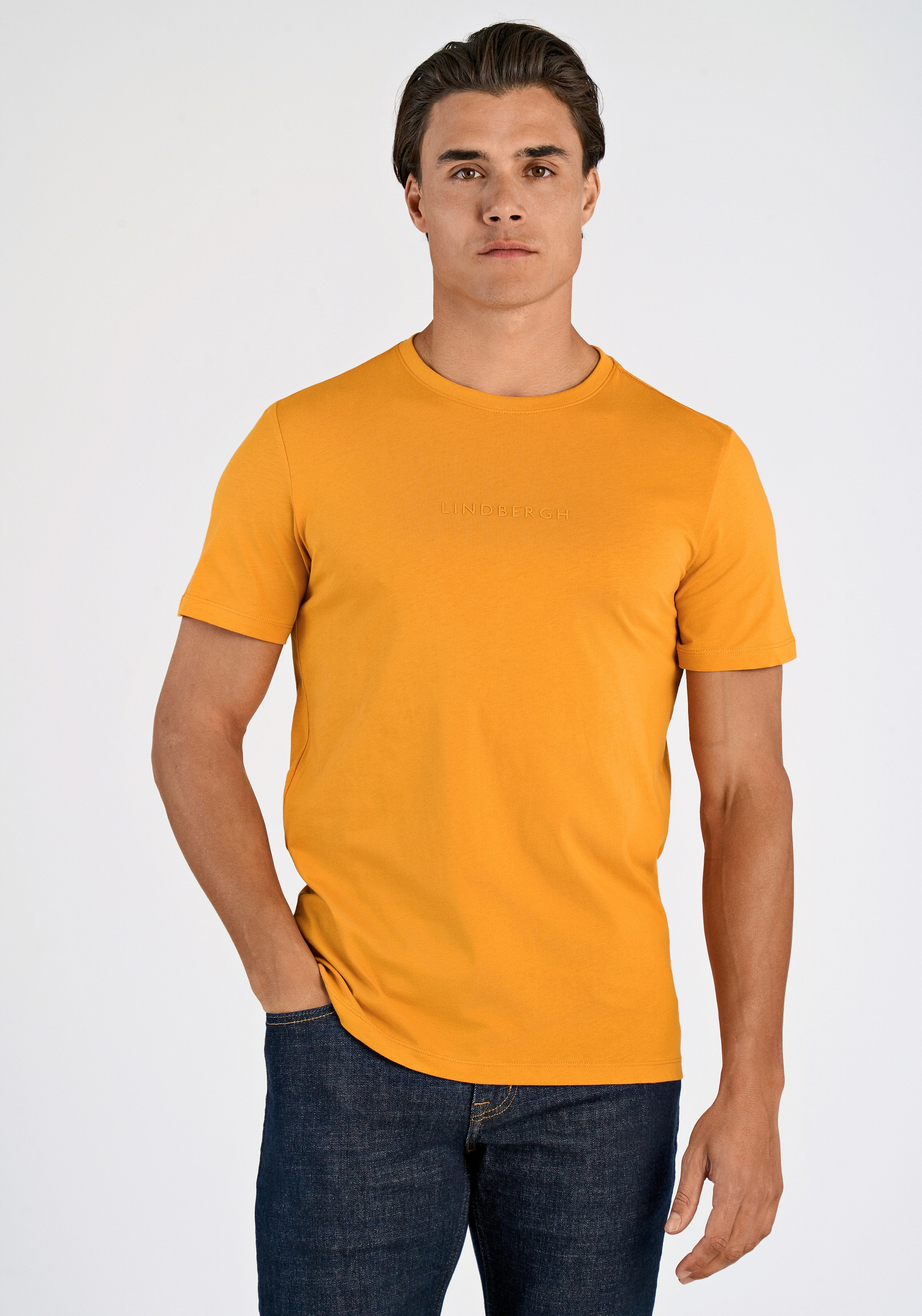 LINDBERGH T-Shirt mit Logo und Rundhalsausschnitt günstig online kaufen