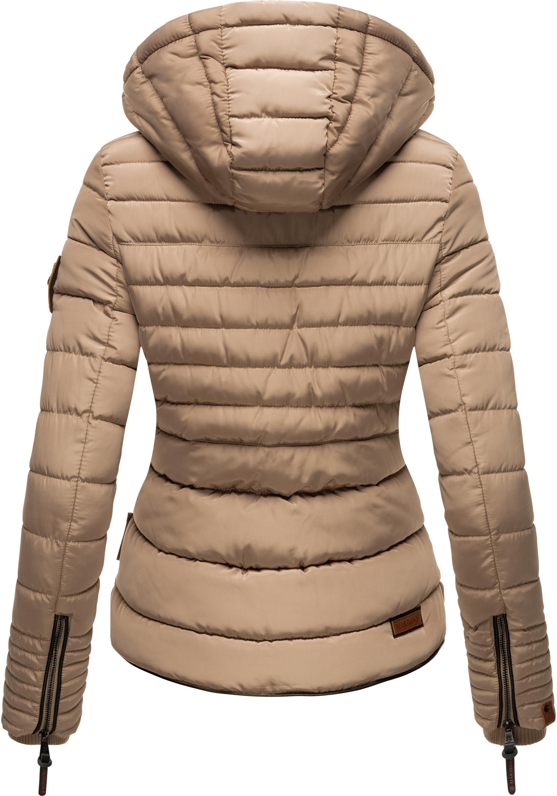 Thumbnail - Marikoo Winterjacke "Amber", mit Kapuze, stylische Steppjacke mit Teddyfutter
