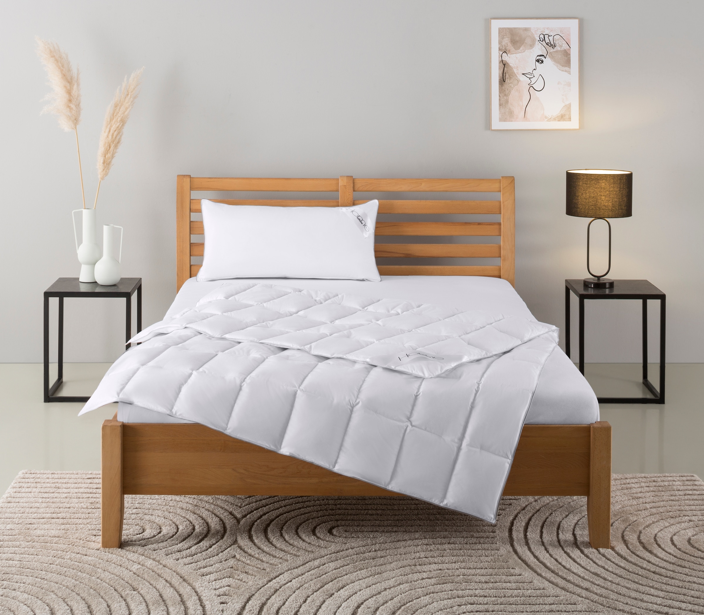 Home affaire Daunenbettdecke + Kopfkissen "TAMINS, Bettdecke 135x200 cm und günstig online kaufen