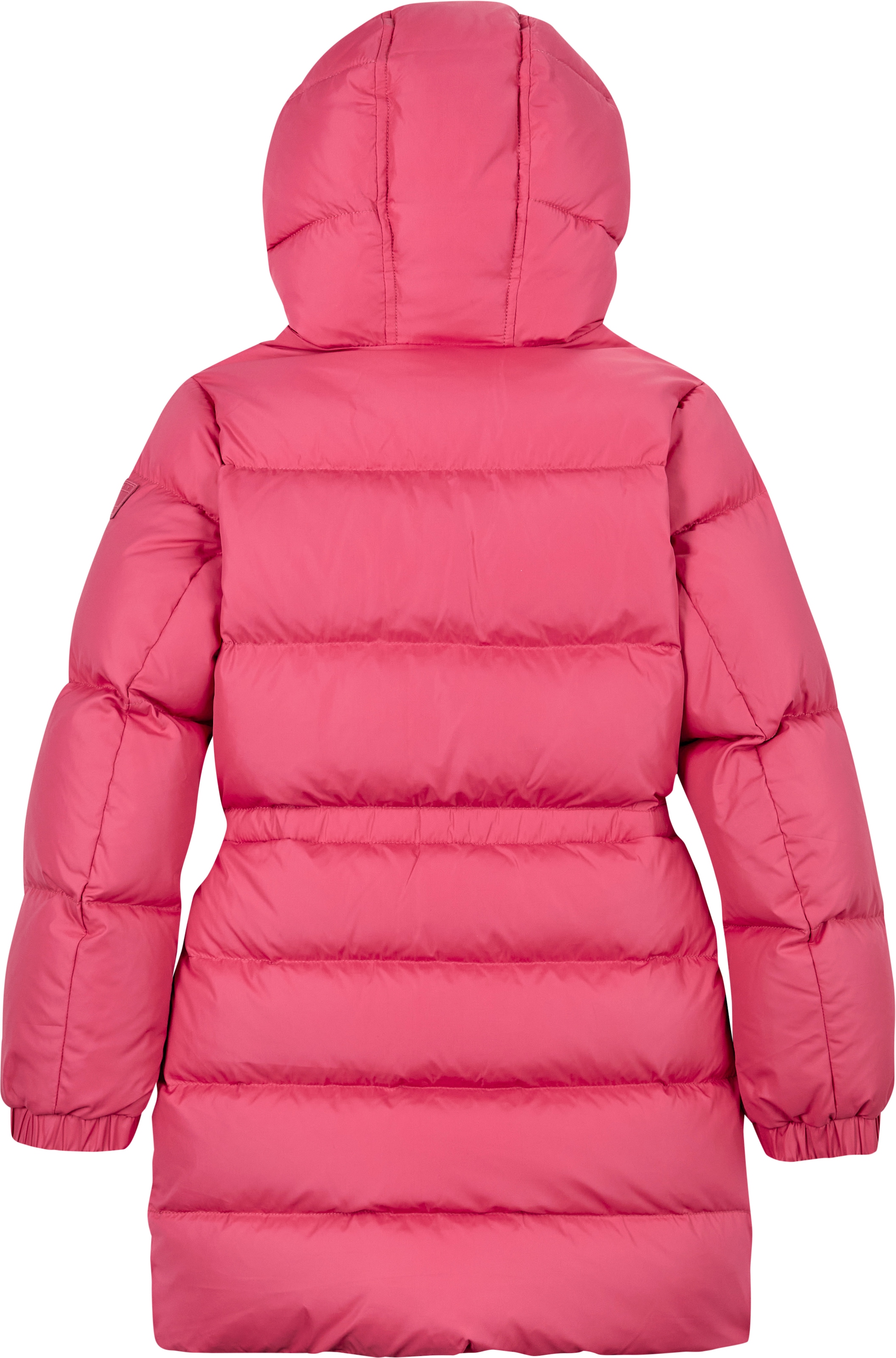 Tommy Hilfiger Steppjacke »LONG WAISTED DOWN JACKET«, mit Kapuze, mit Fellimitat