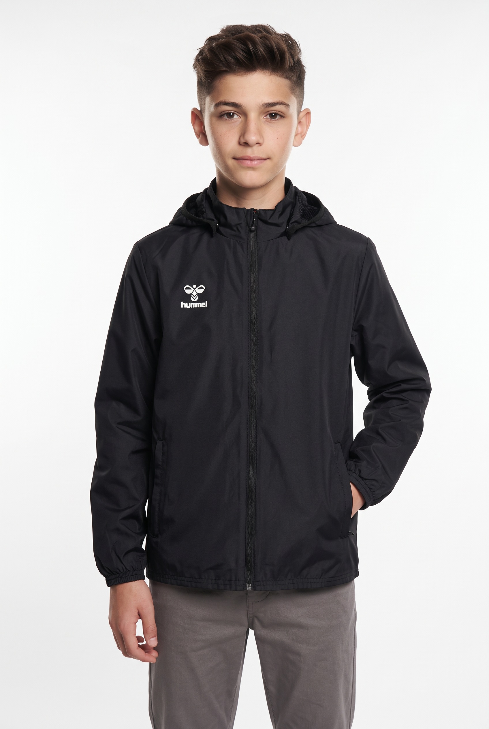 Hummel Unisex Kinder Schwarz Kinder Jacke Hmlessential Aw Jacket Kids, Größe 152 In - Bild 5