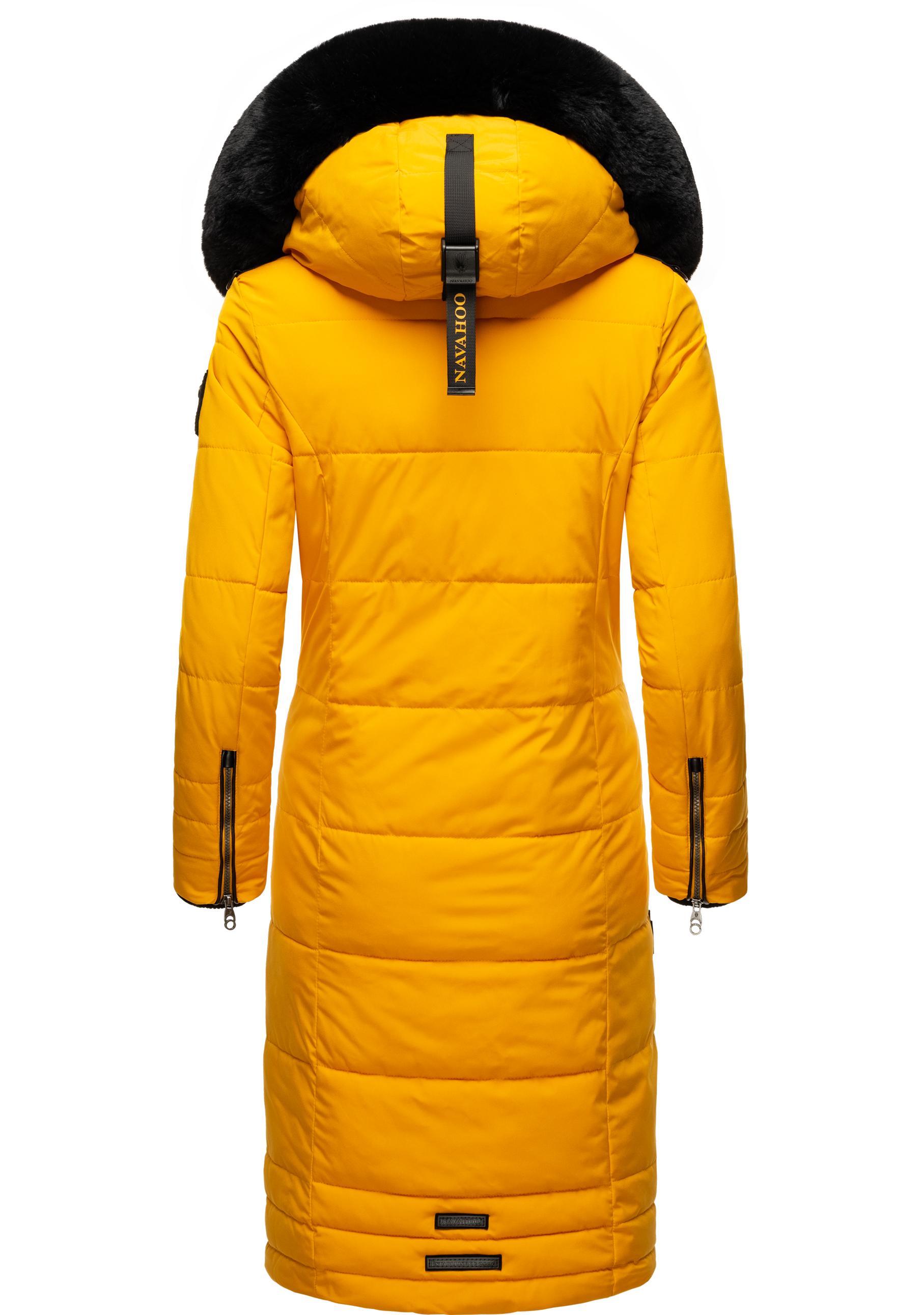 Thumbnail - Navahoo Wintermantel "Fahmiyaa" Edler Steppmantel mit weicher Kunstfellkapuze