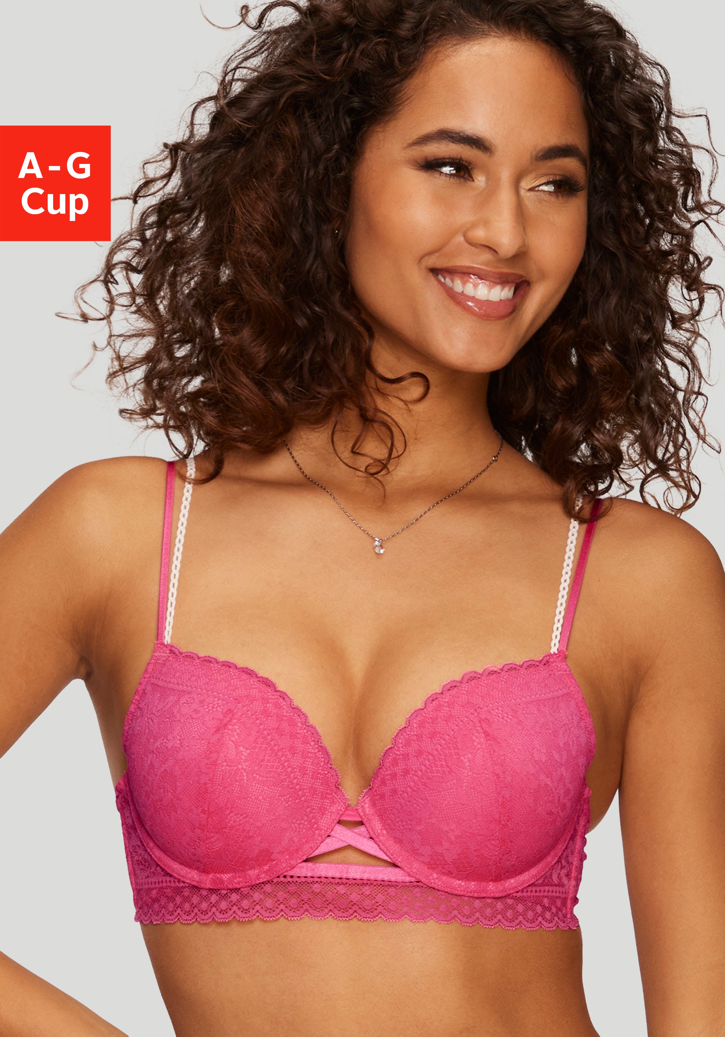 Vivance by Lascana Push-up-BH "Viola" mit Spitze aus anteilig recyceltem Polyamid, sexy Dessous