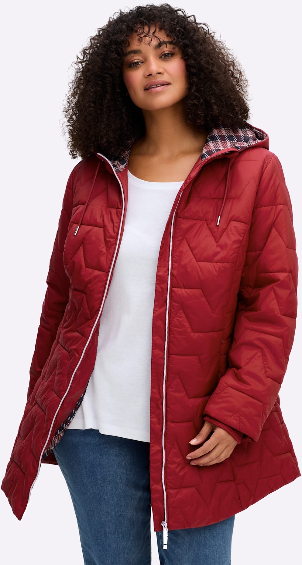 Sheego Steppjacke mit Kapuze günstig online kaufen