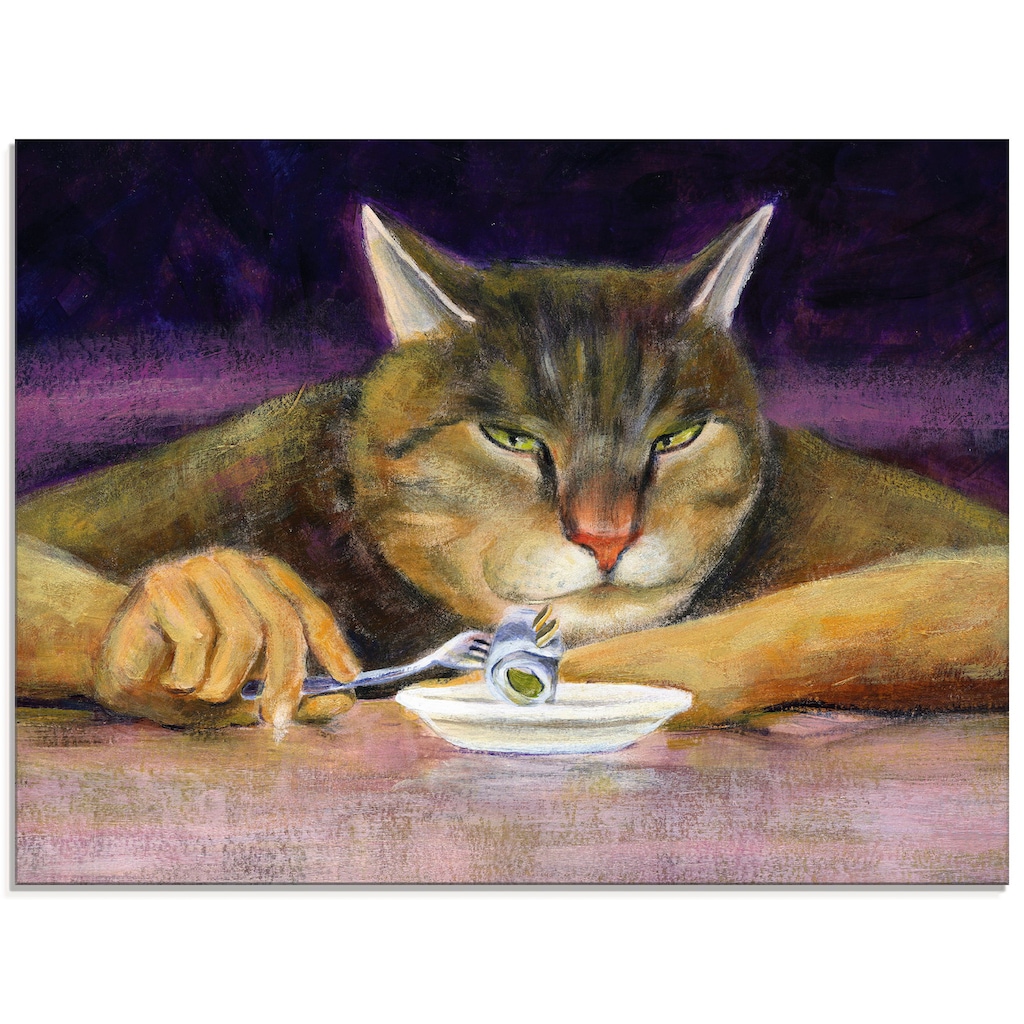Artland Glasbild »Katzenjammer«, Haustiere, (1 St.)