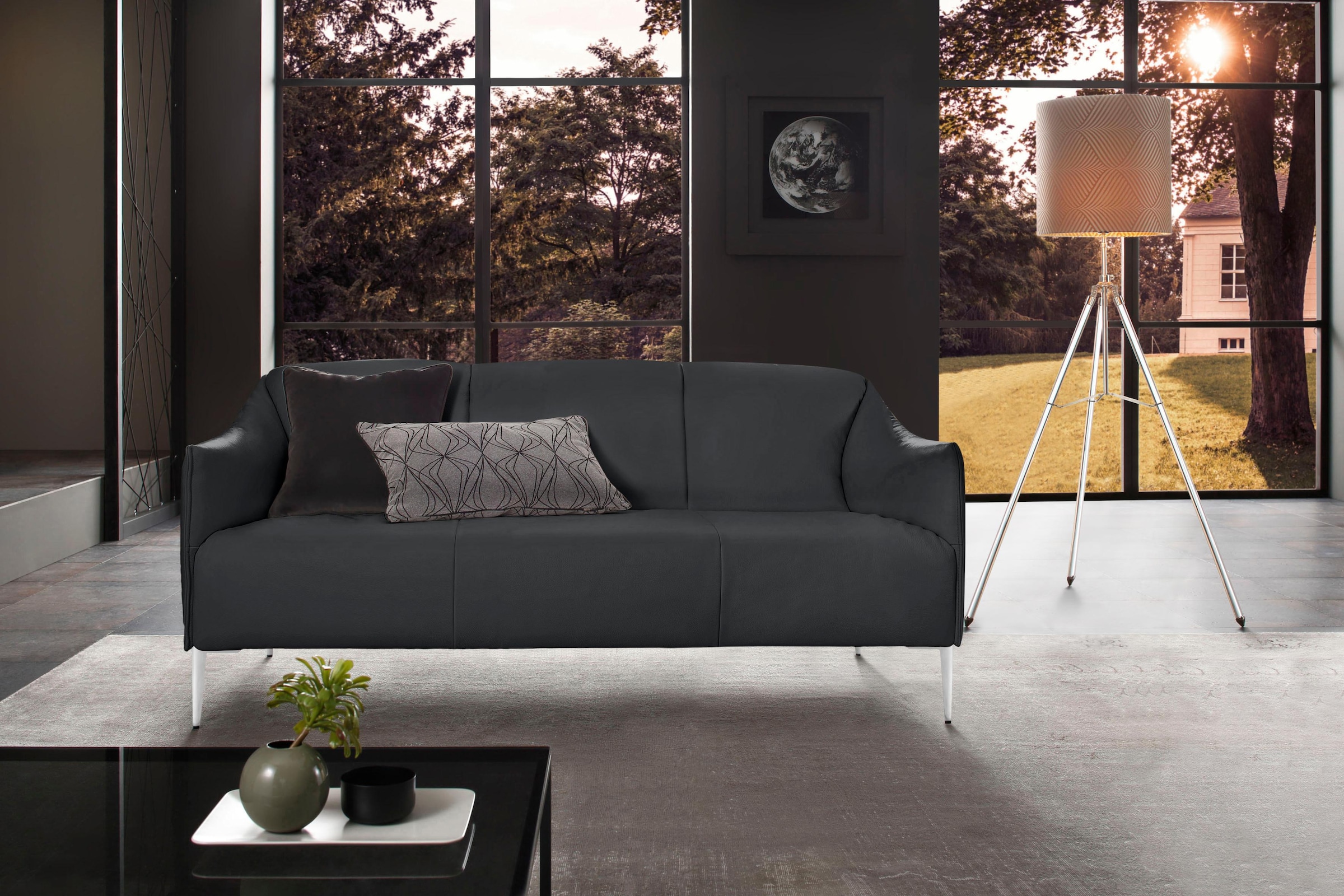 W.SCHILLIG 2,5-Sitzer »sally«, mit Metallfüßen in Chrom glänzend, Breite 174 cm