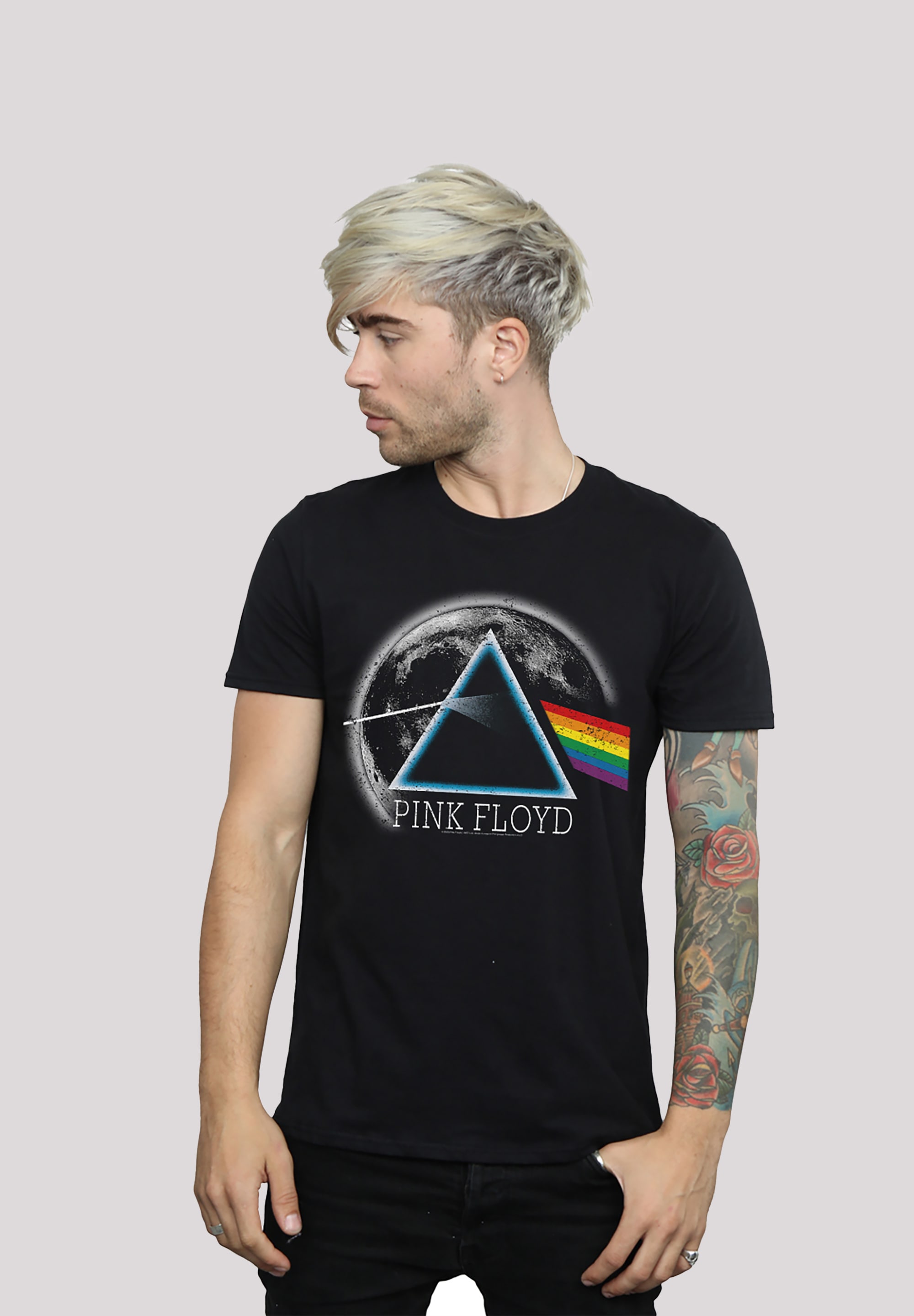 F4NT4STIC T-Shirt »Pink ▷ Floyd Distressed«, BAUR kaufen Side Dark Moon of Print The 