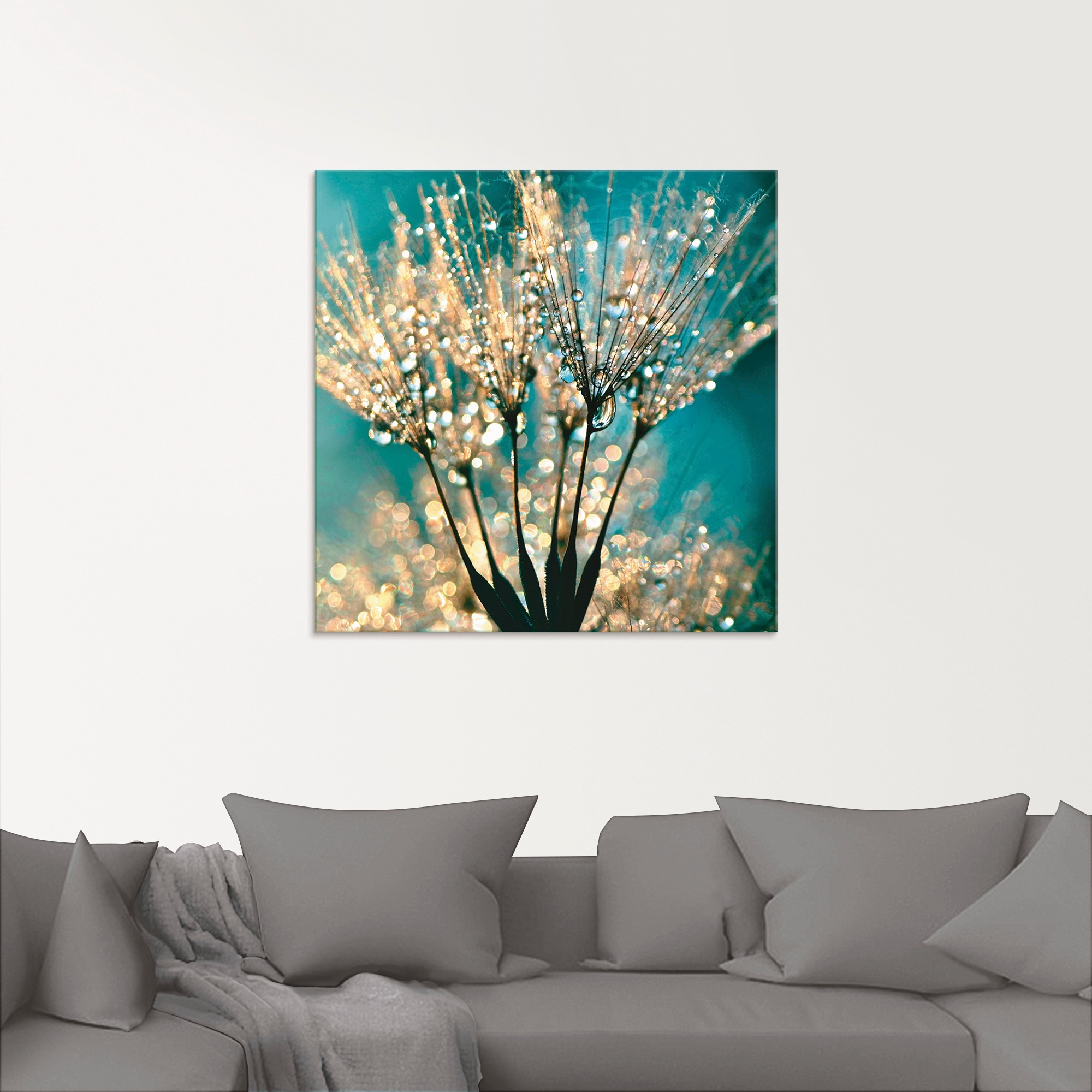 Artland Glasbild "Pusteblume Schirmchen abstrakt" Blumen 1 Stk. tlg. in ver günstig online kaufen