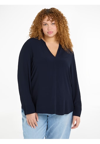 Klassische Bluse »CRV VISCOSE CREPE V-NECK BLOUSE«