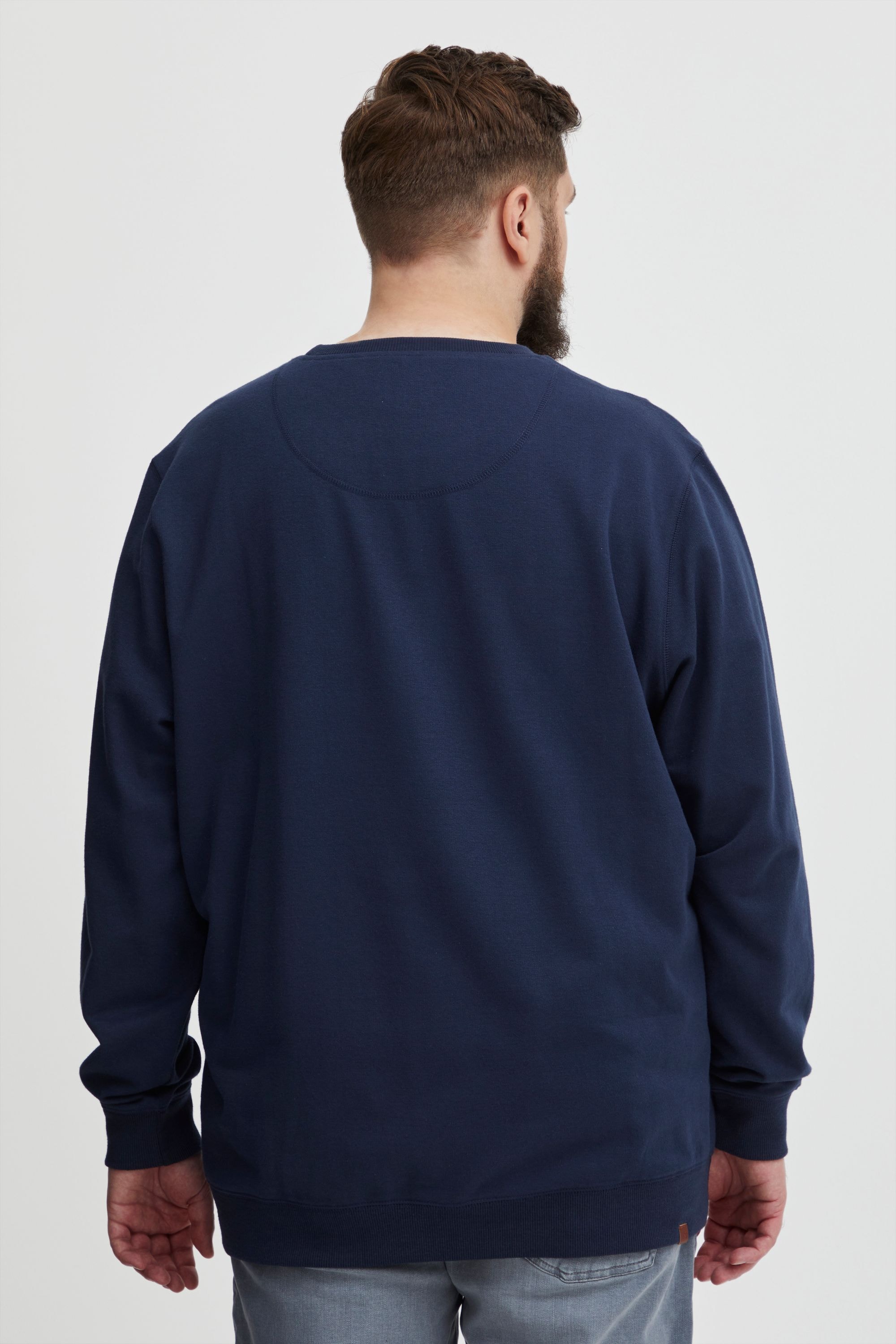 Longpullover BLEND "Sweatshirt BHBAlex", Herren, Gr. 4XL, blau (marineblaus), Obermaterial: 60% Baumwolle CO. 40% Polyester PES., Sweatshirts Longpullover 6