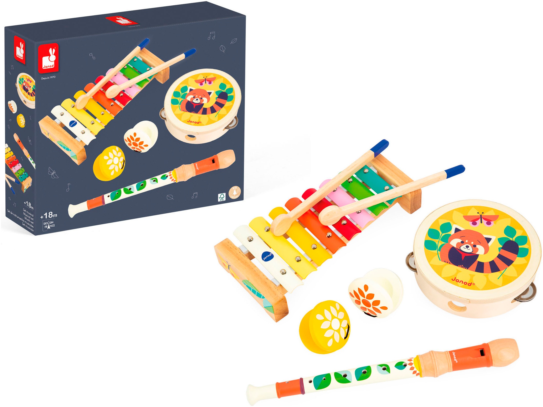 Janod Spielzeug-Musikinstrument »Musik-Set - Gioia«, FSC®- schützt Wald - weltweit