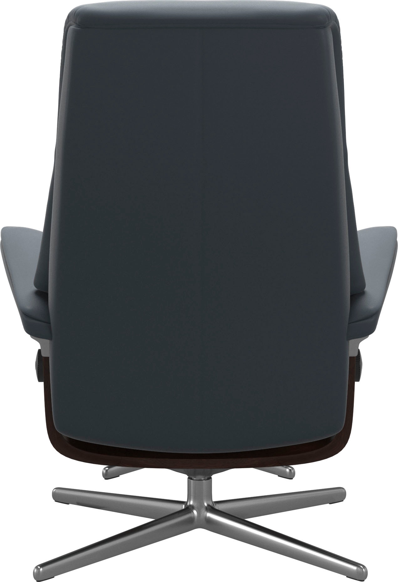 Stressless® Relaxsessel »View«, (Set, Relaxsessel mit Hocker), mit Hocker, mit Cross Base, Größe S, M & L, Holzakzent Braun