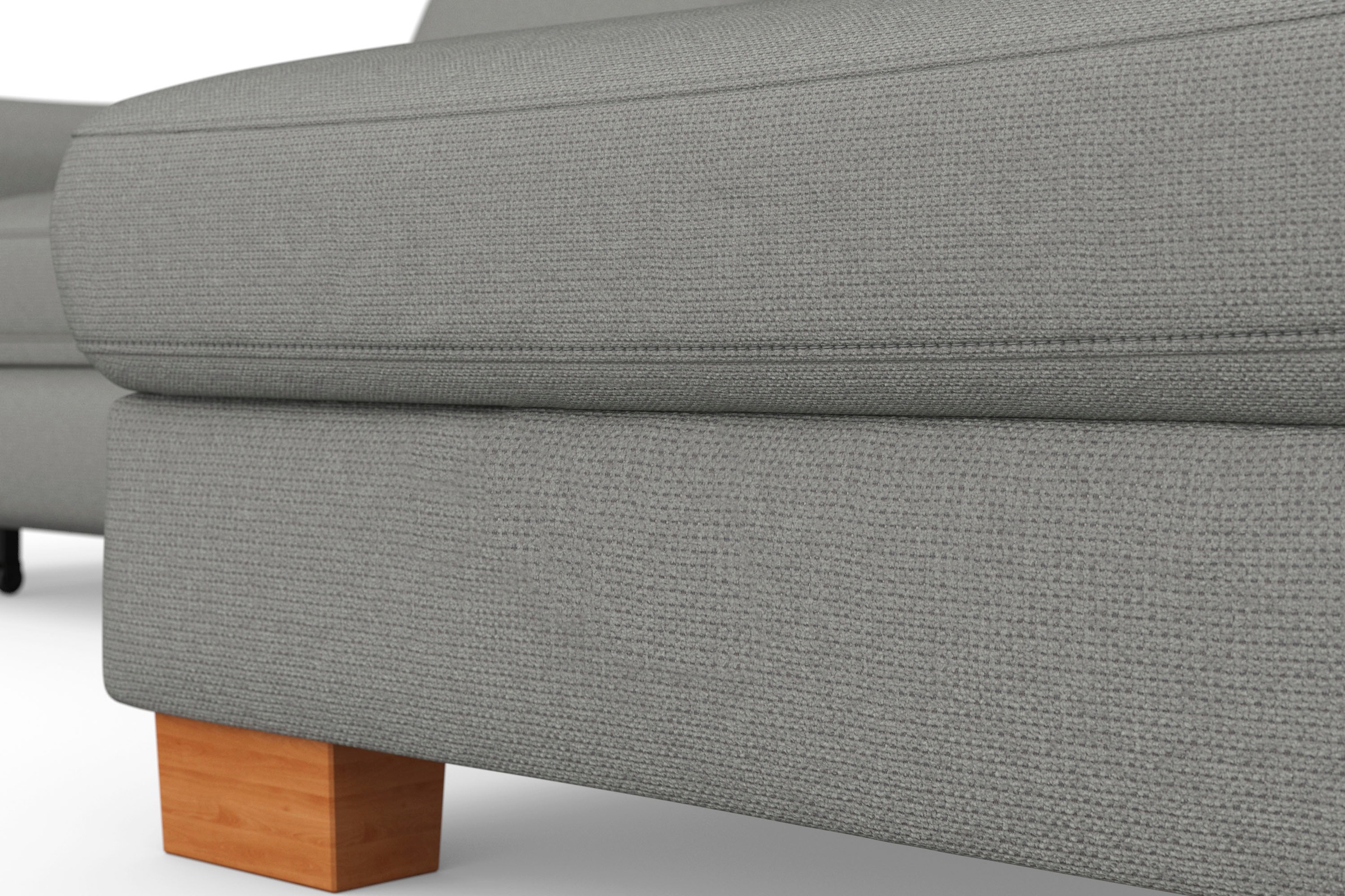 sit&more Ecksofa »Dundee L-Form«, mit Federkern und Massivholzfüßen, wahlweise mit Kopfteilverstellung