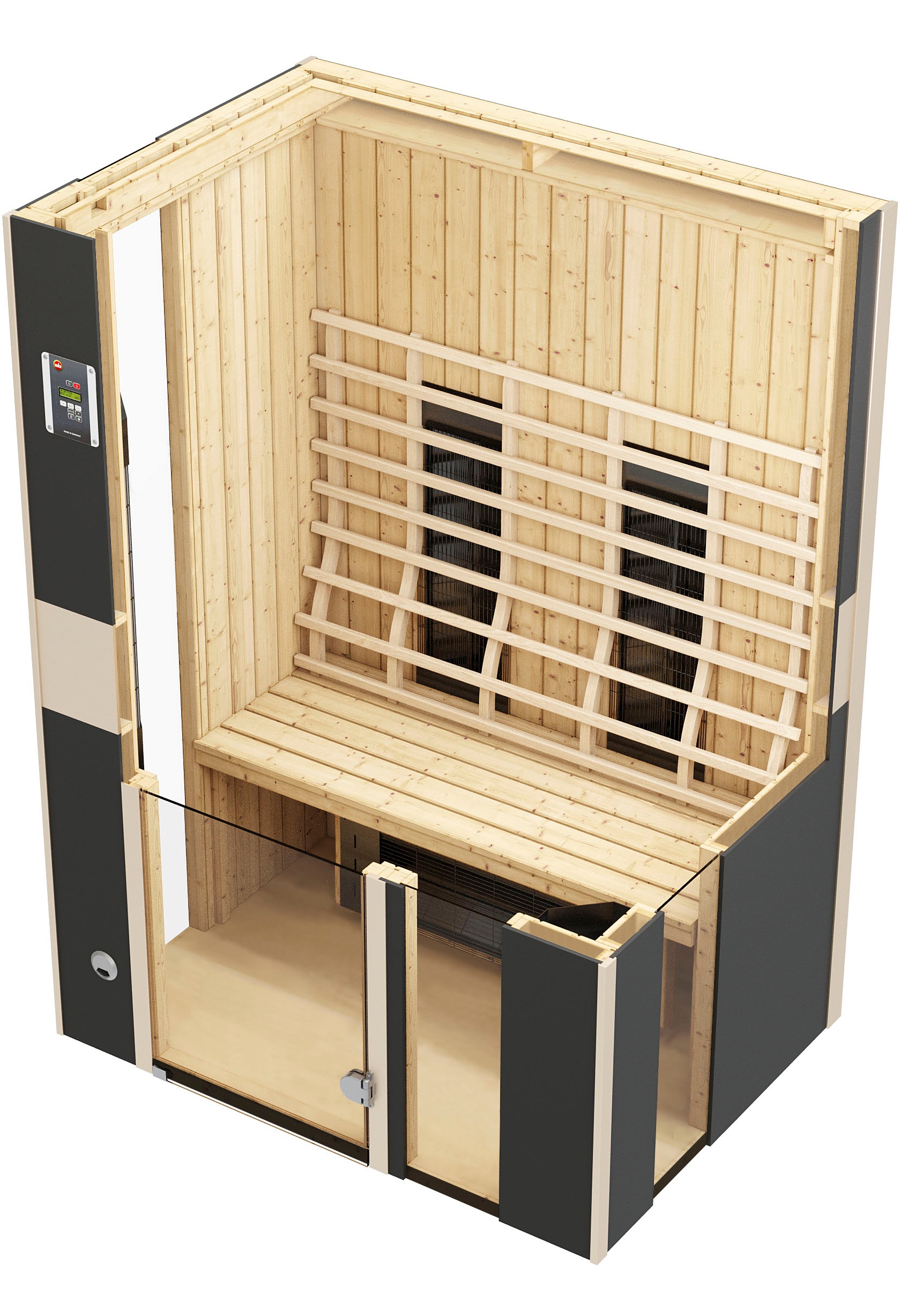 weka Infrarotkabine »Infrarotkabine MILA 2«, sportlichesDesign, farblich abgesetzt, 3 Fensterelemente