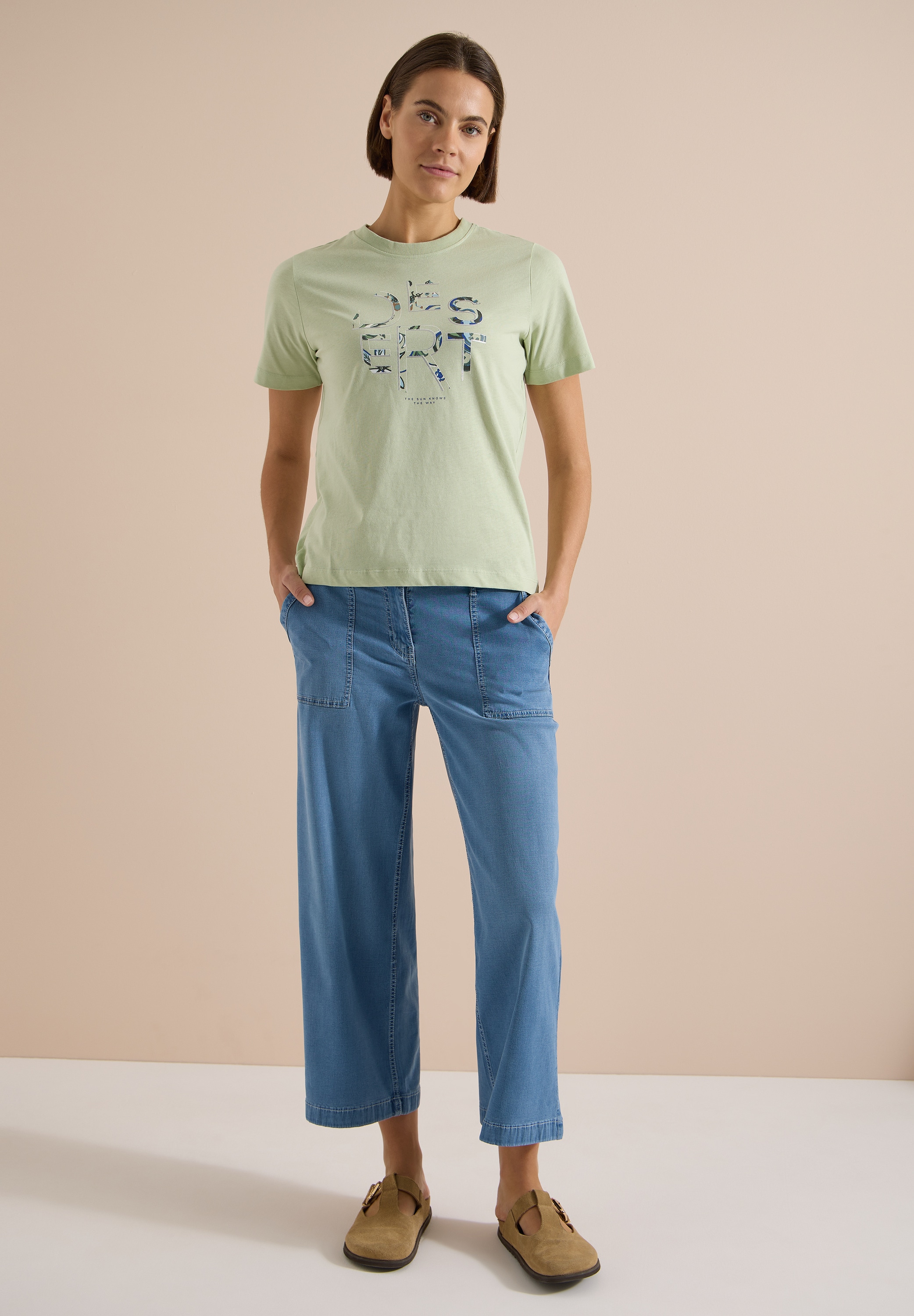 Cecil T-Shirt aus reiner Baumwolle