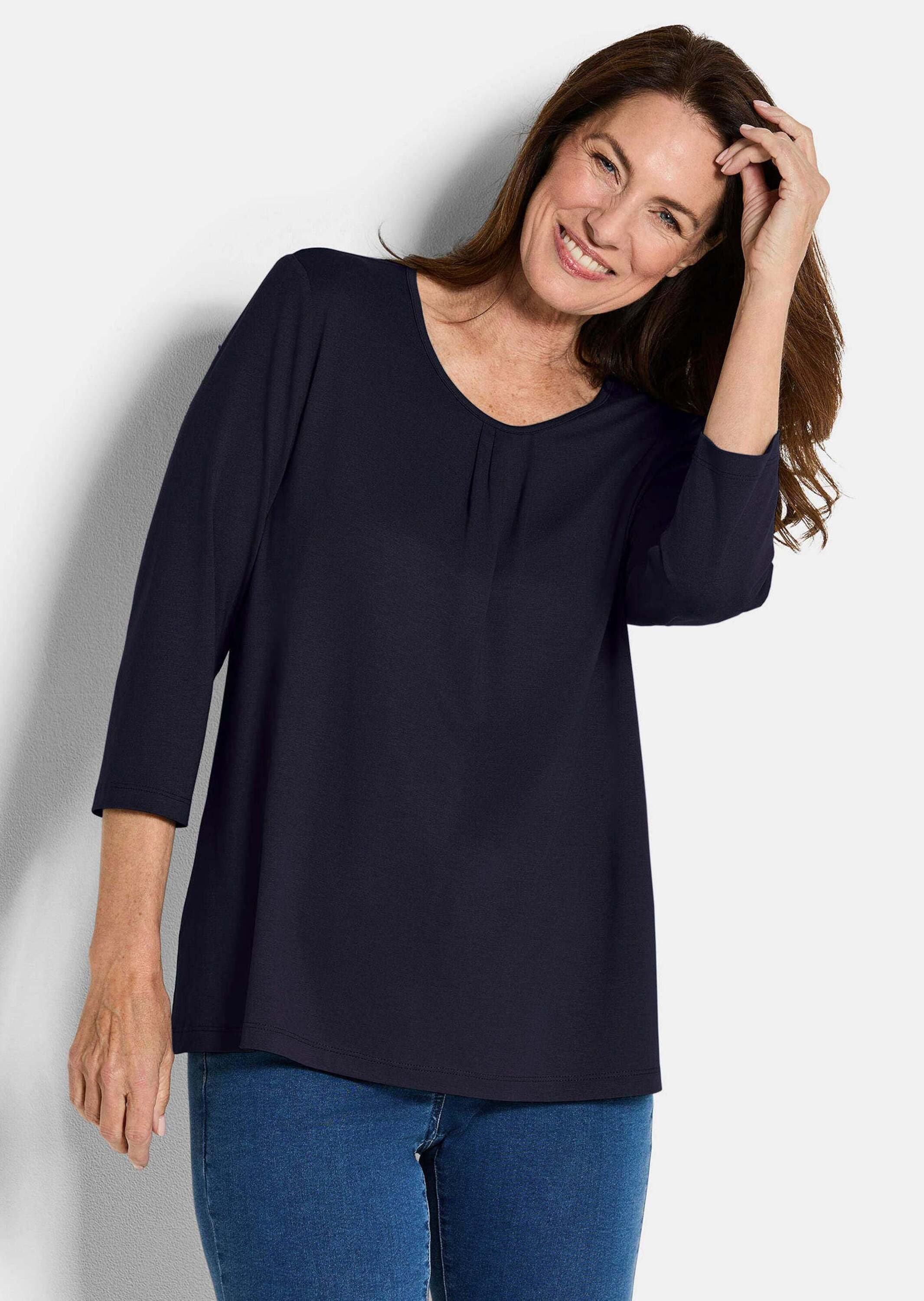 GOLDNER Kurzarmshirt »Feminines Shirt aus Viskose-Jersey«