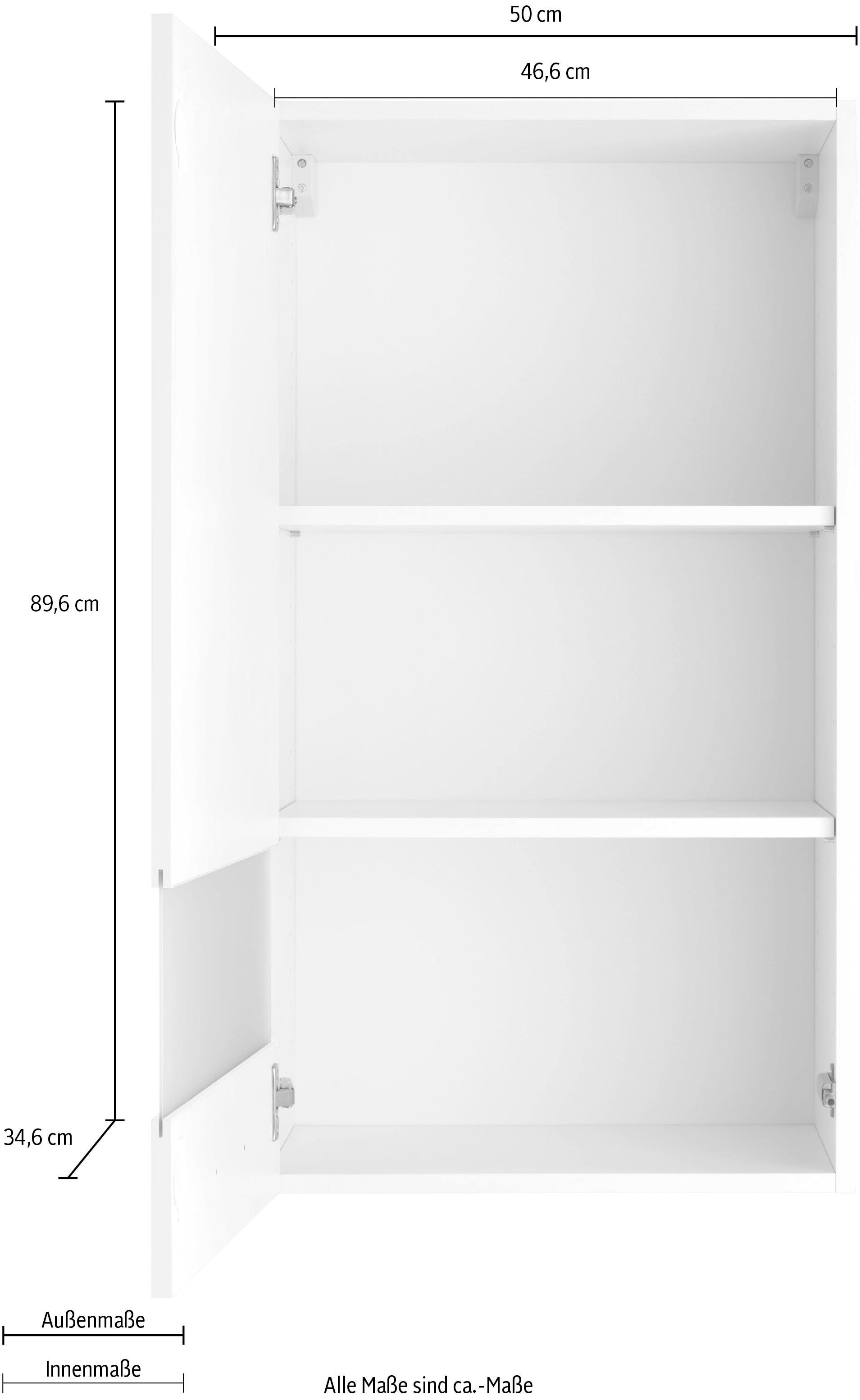 OPTIFIT Glashängeschrank »Roth«, Breite 50 cm, 89,6 cm hoch