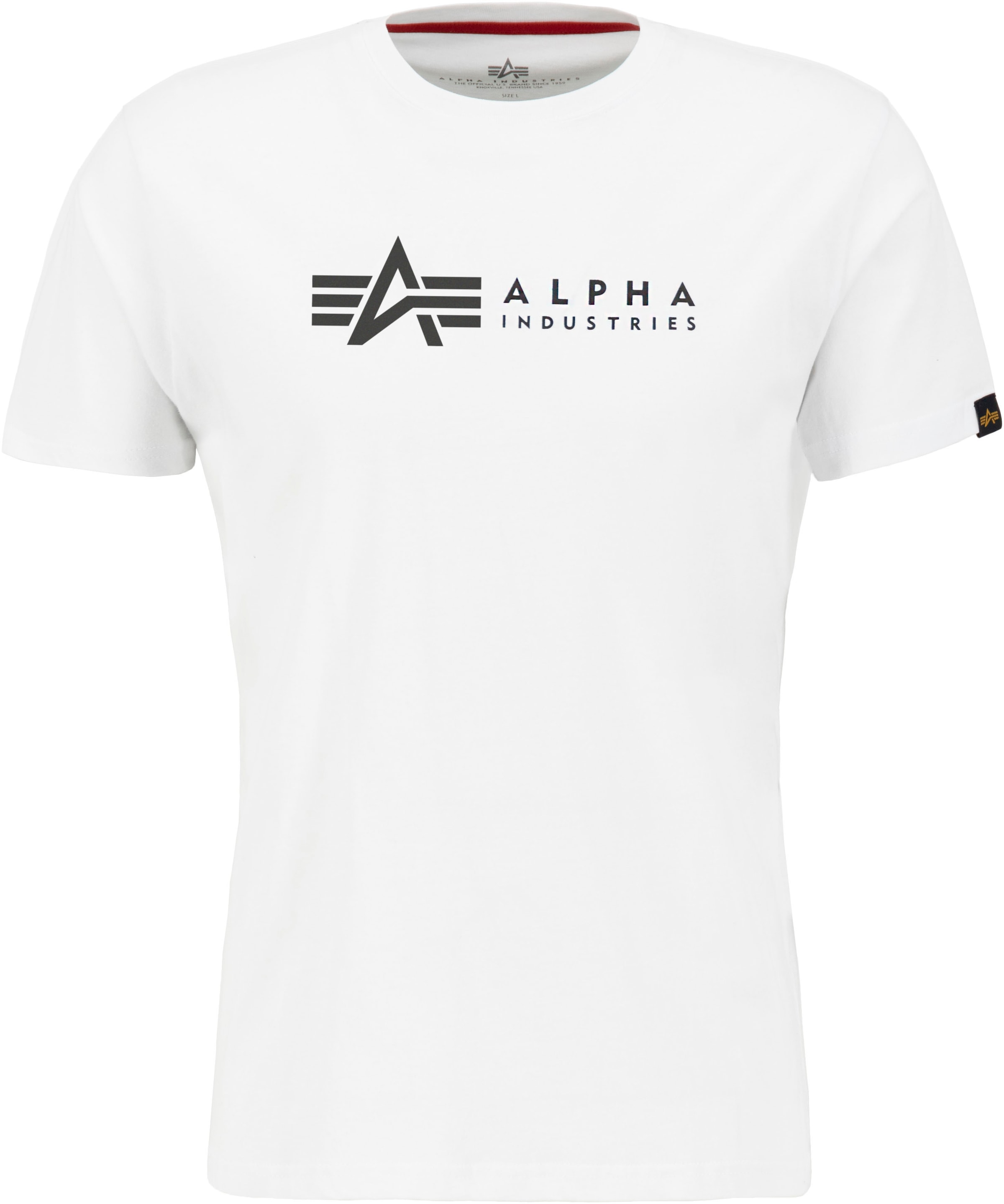 Alpha Industries Rundhalsshirt »Label tlg. 2er-Pack) (Packung T 2 2 Pack«