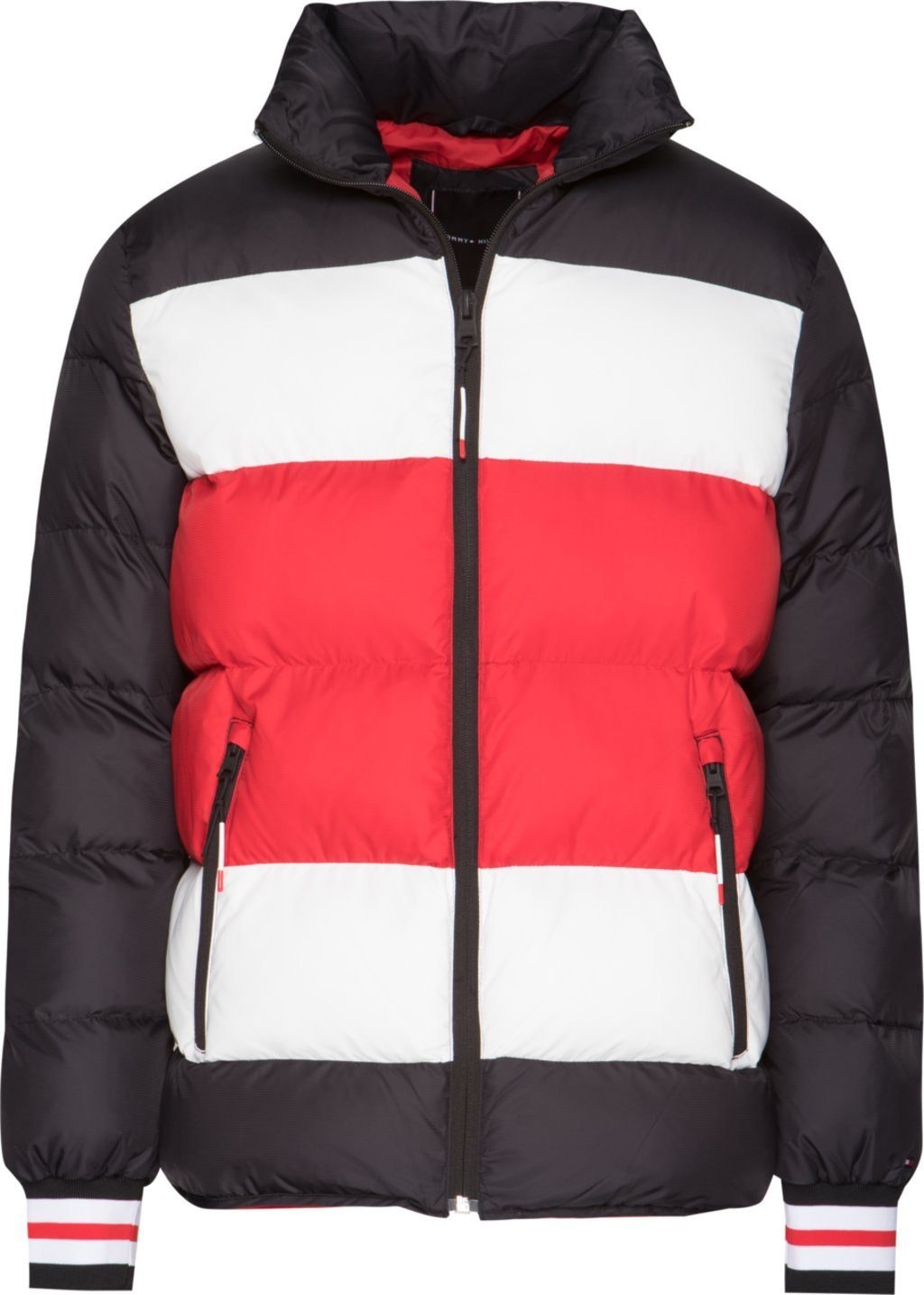 tommy jeans stripe padded jacket