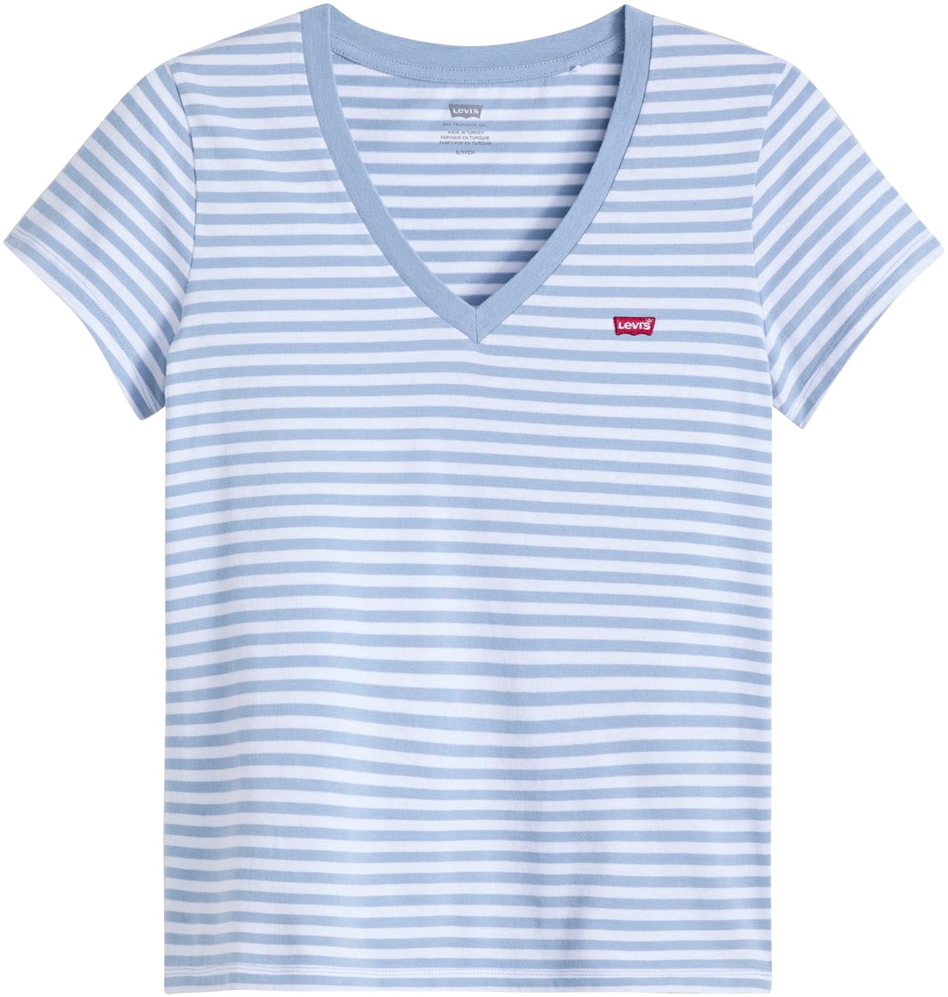 Levis V-Shirt "PERFECT VNECK", mit Mini-Batwing-Logostickerei günstig online kaufen