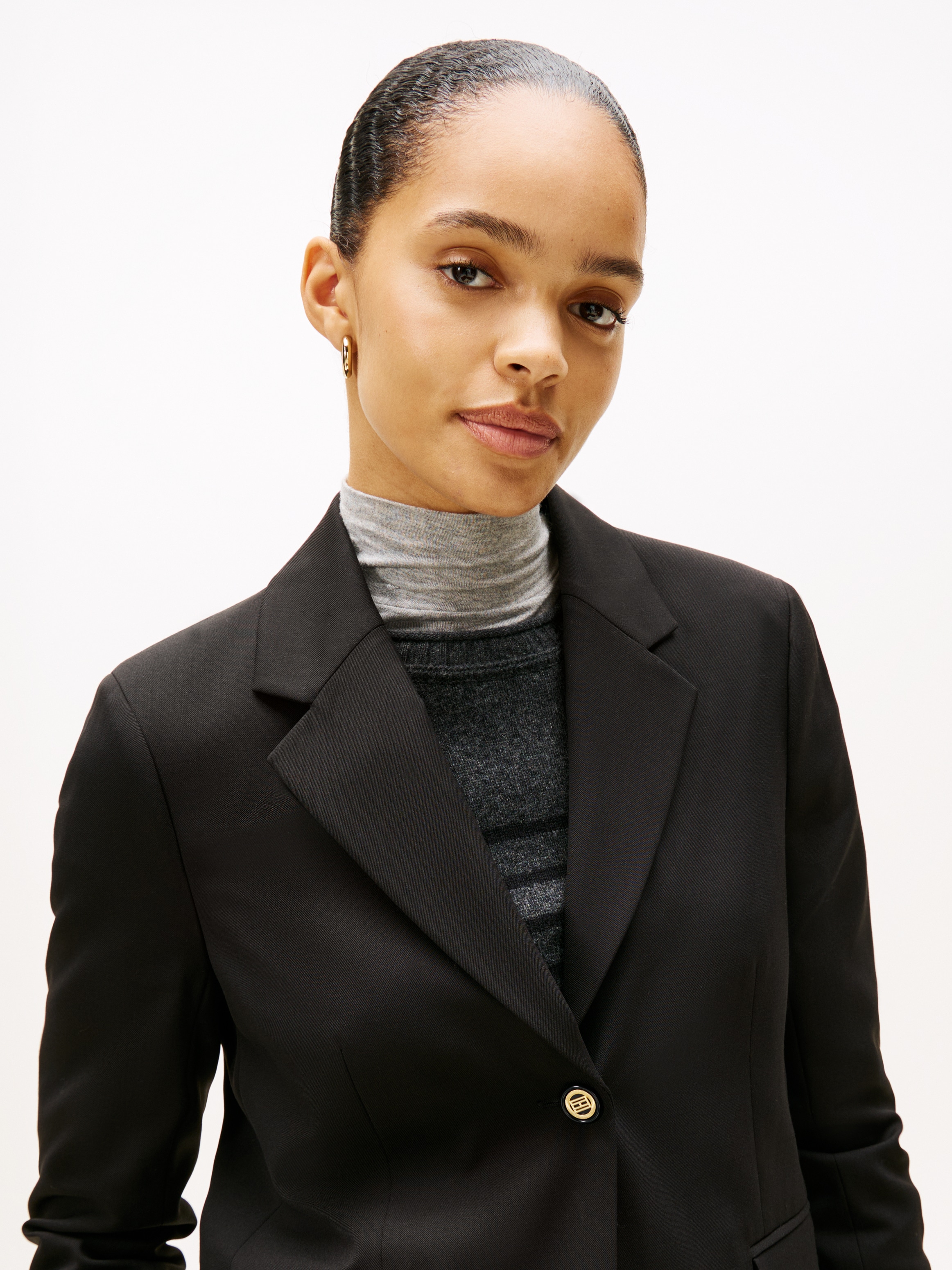 Tommy Hilfiger Longblazer »TIMELESS WOOL REG STRT SB BLAZER«, mit Wolle