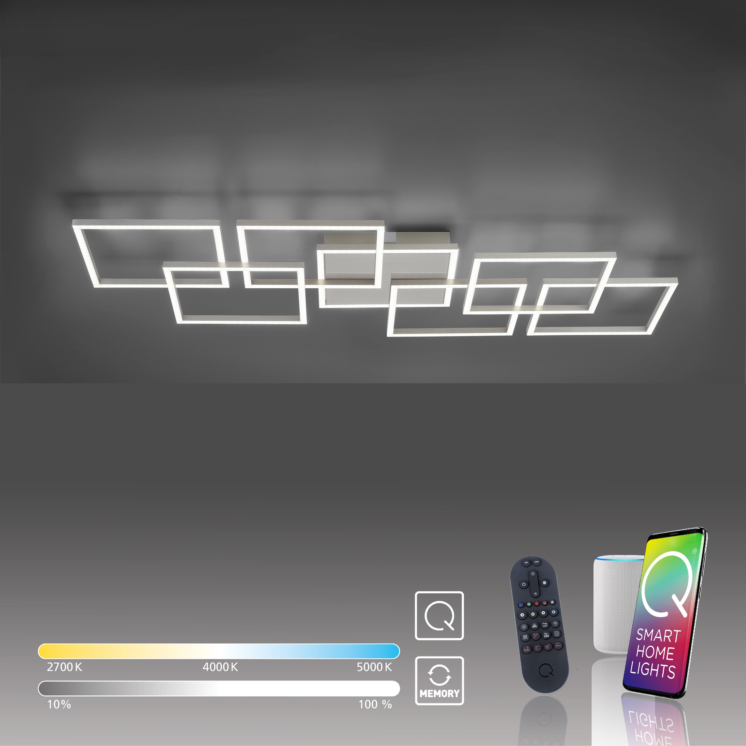 Neuhaus Q SMART HOME LIGHTS LED Deckenleuchte »Q-INIGO« LED-Board 1 Stk. warmweiß - kaltweiß
