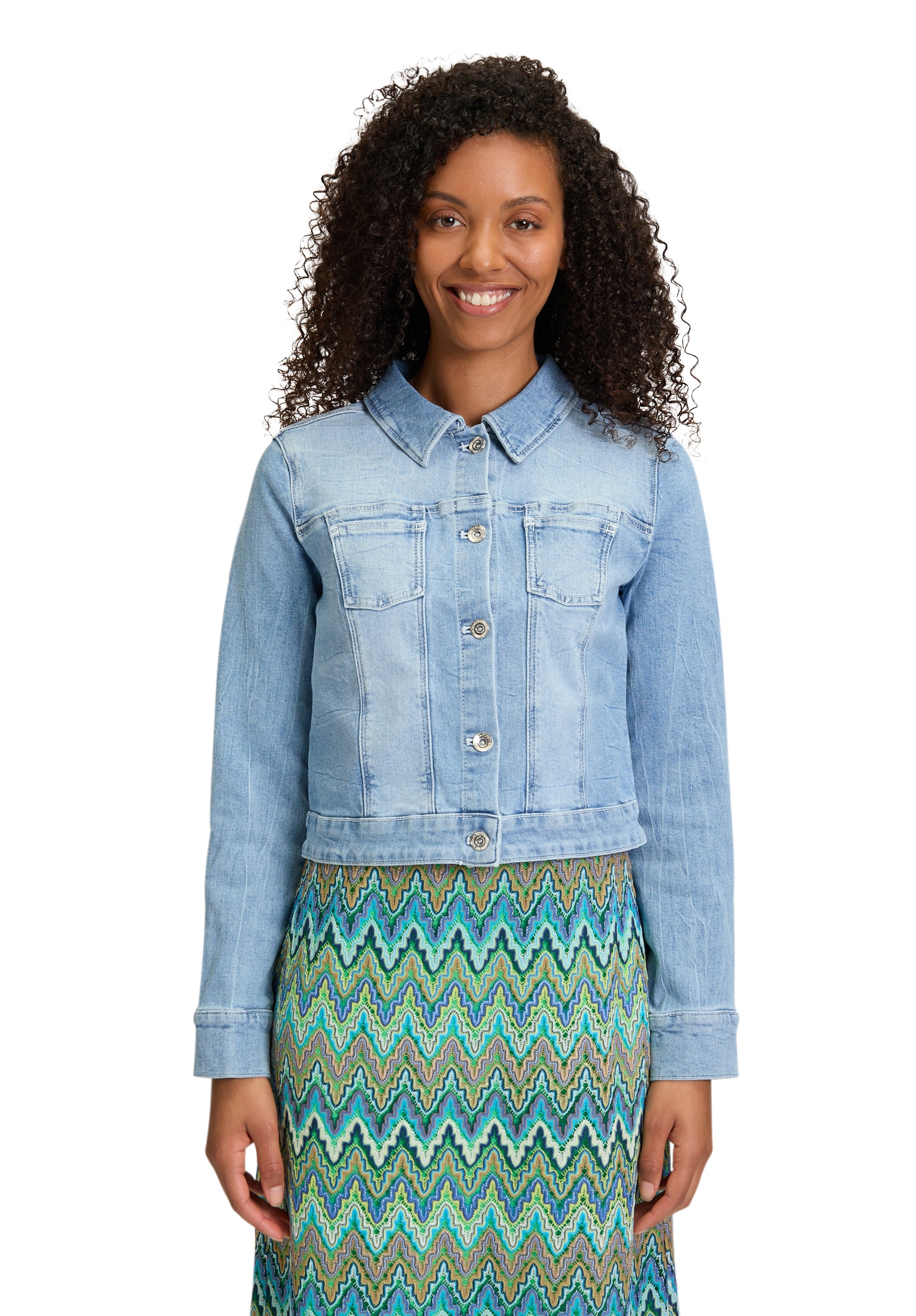 Betty Barclay Jackenblazer "Betty Barclay Damen Jeansjacke langarm", Materi günstig online kaufen