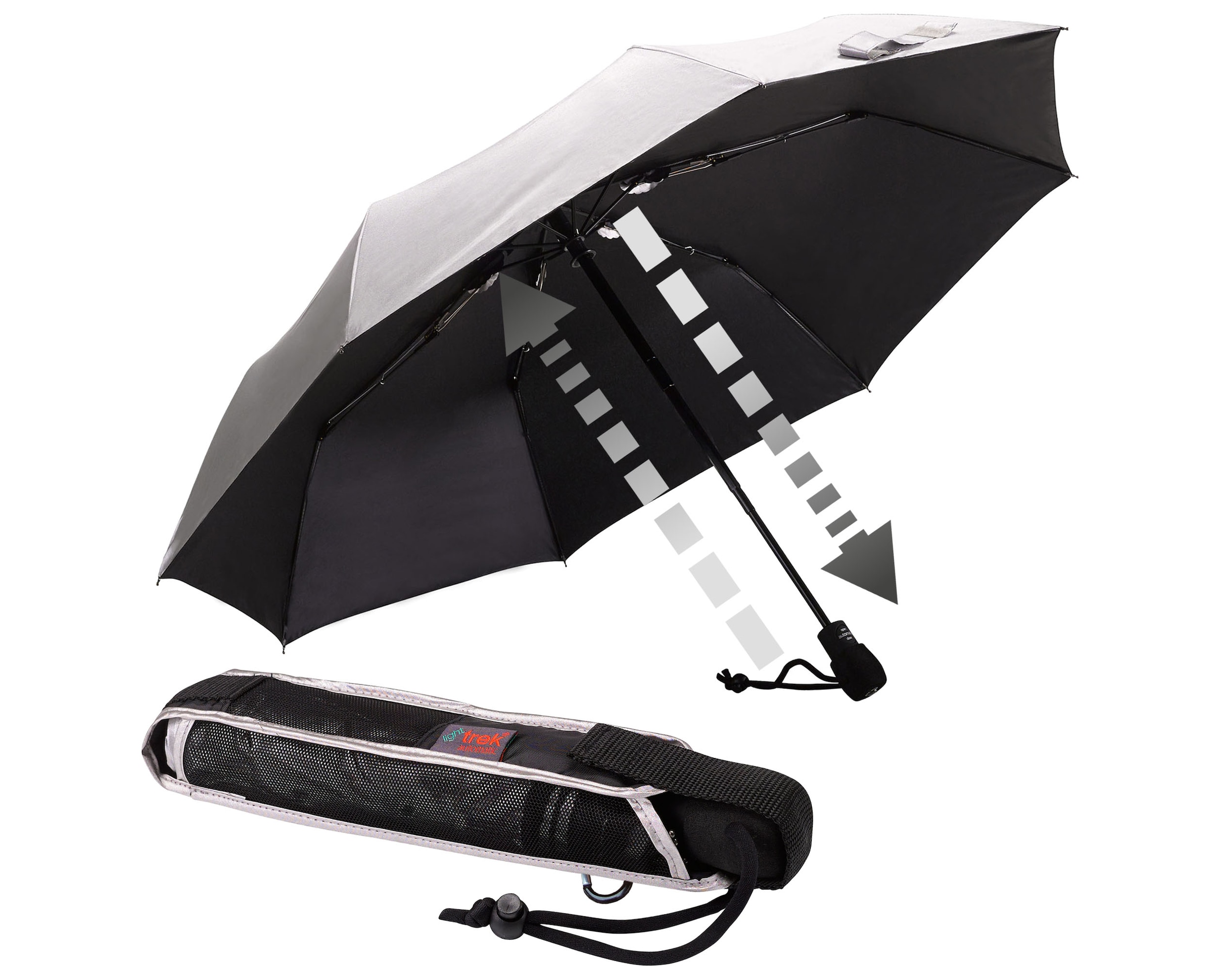 EuroSCHIRM Trekkingschirm "light trek automatic, silber" kompakte Größe, in günstig online kaufen