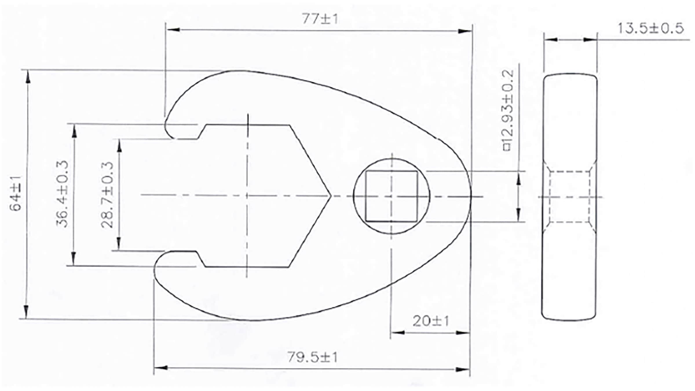 BGS Werkzeugset »Hahnenfußschlüssel-Satz«, 12,5 St.), mm kaufen online Innenvierkant mm 8 BAUR 20 Antrieb (1/2\