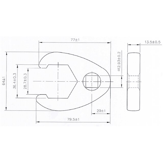 BGS Werkzeugset »Hahnenfußschlüssel-Satz«, (Set, 8 St.), Antrieb  Innenvierkant 12,5 mm (1/2\