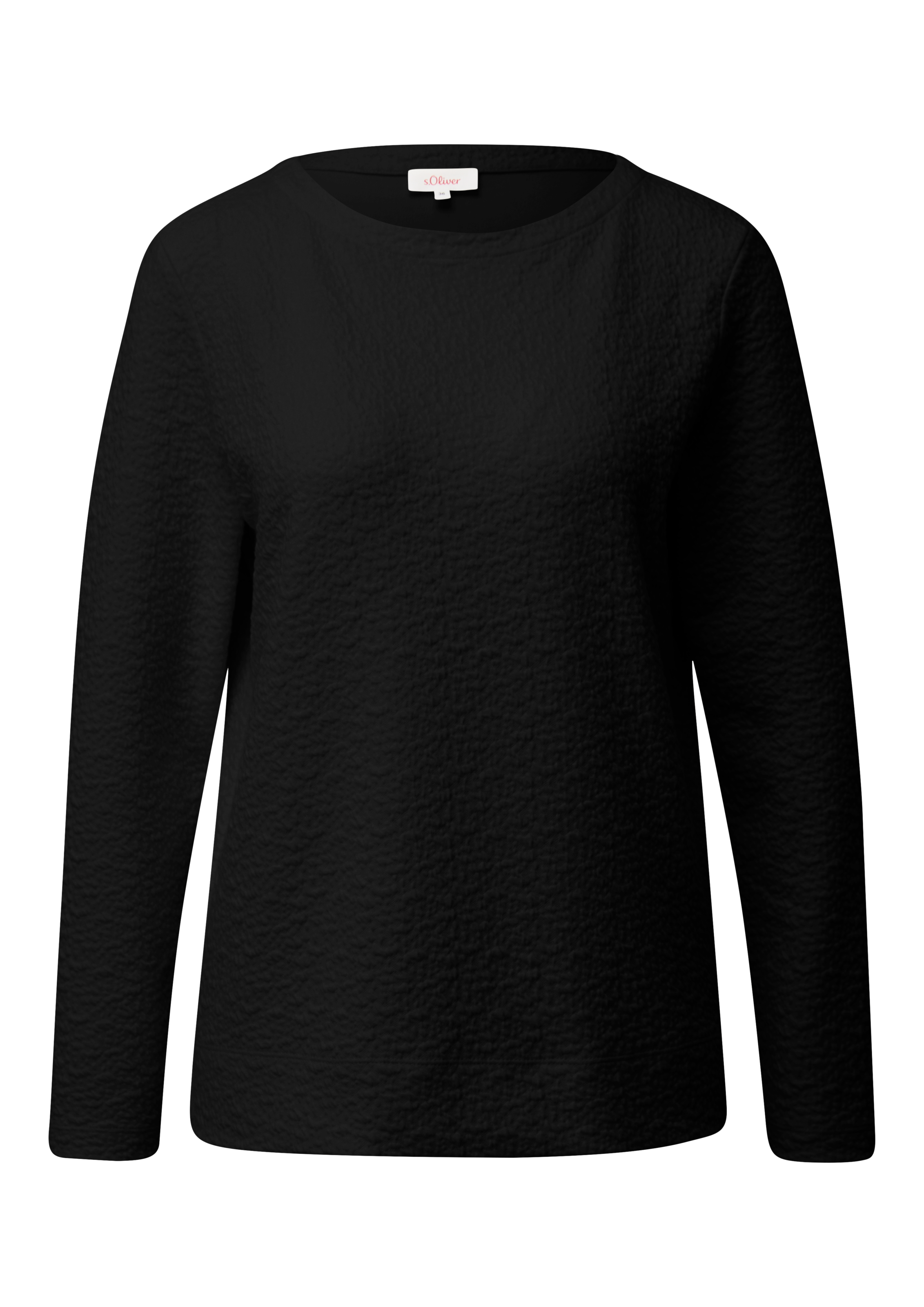 s.Oliver Longsweatshirt, mit Crinkle Optik