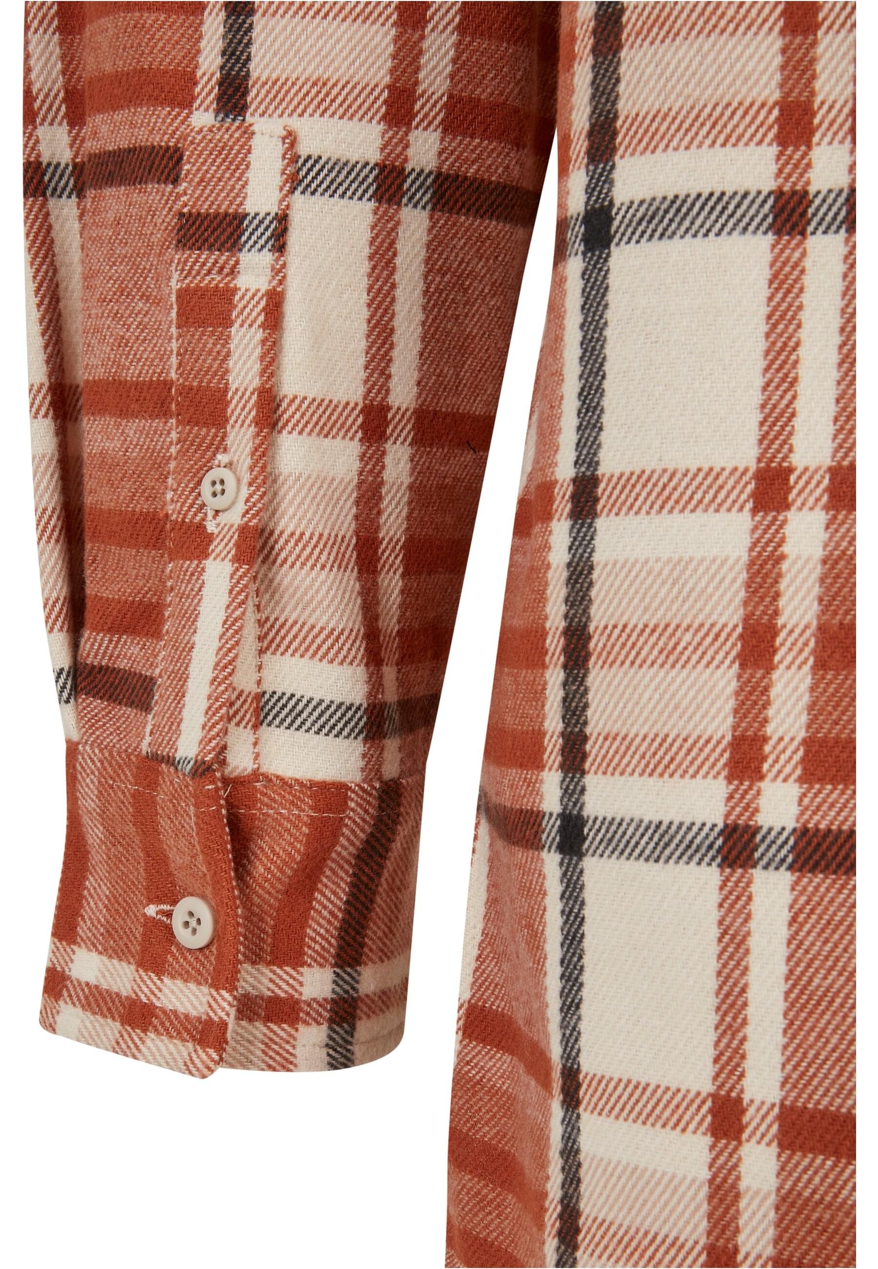 URBAN CLASSICS Langarmhemd »Urban Classics Herren Long Oversized Checked Leaves Shirt«, (1 tlg.)