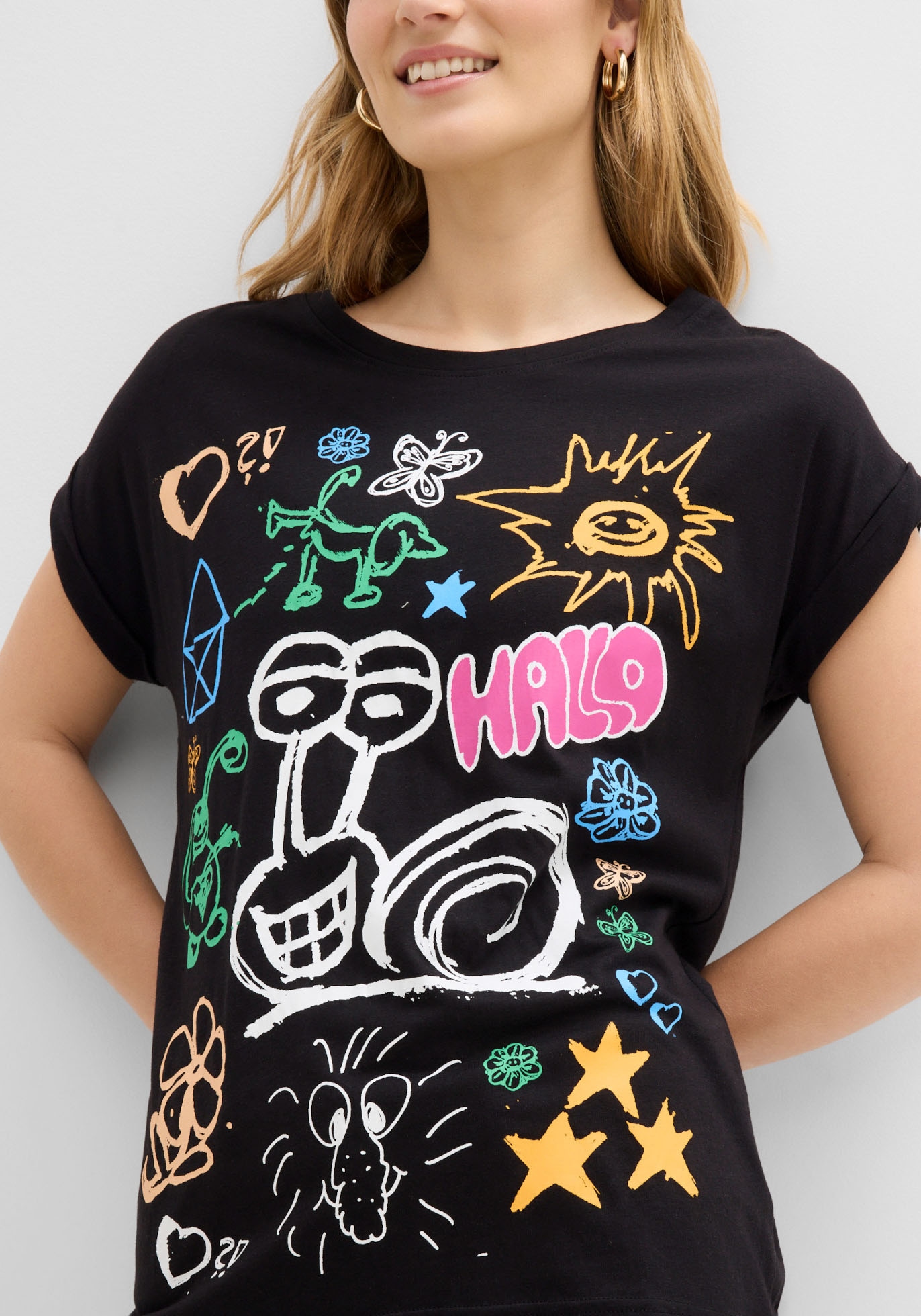 bonprix T-Shirt »T-Shirt bedruckt« leicht taillierter Schnitt, Regular fit, mit witzigem Frontdruck