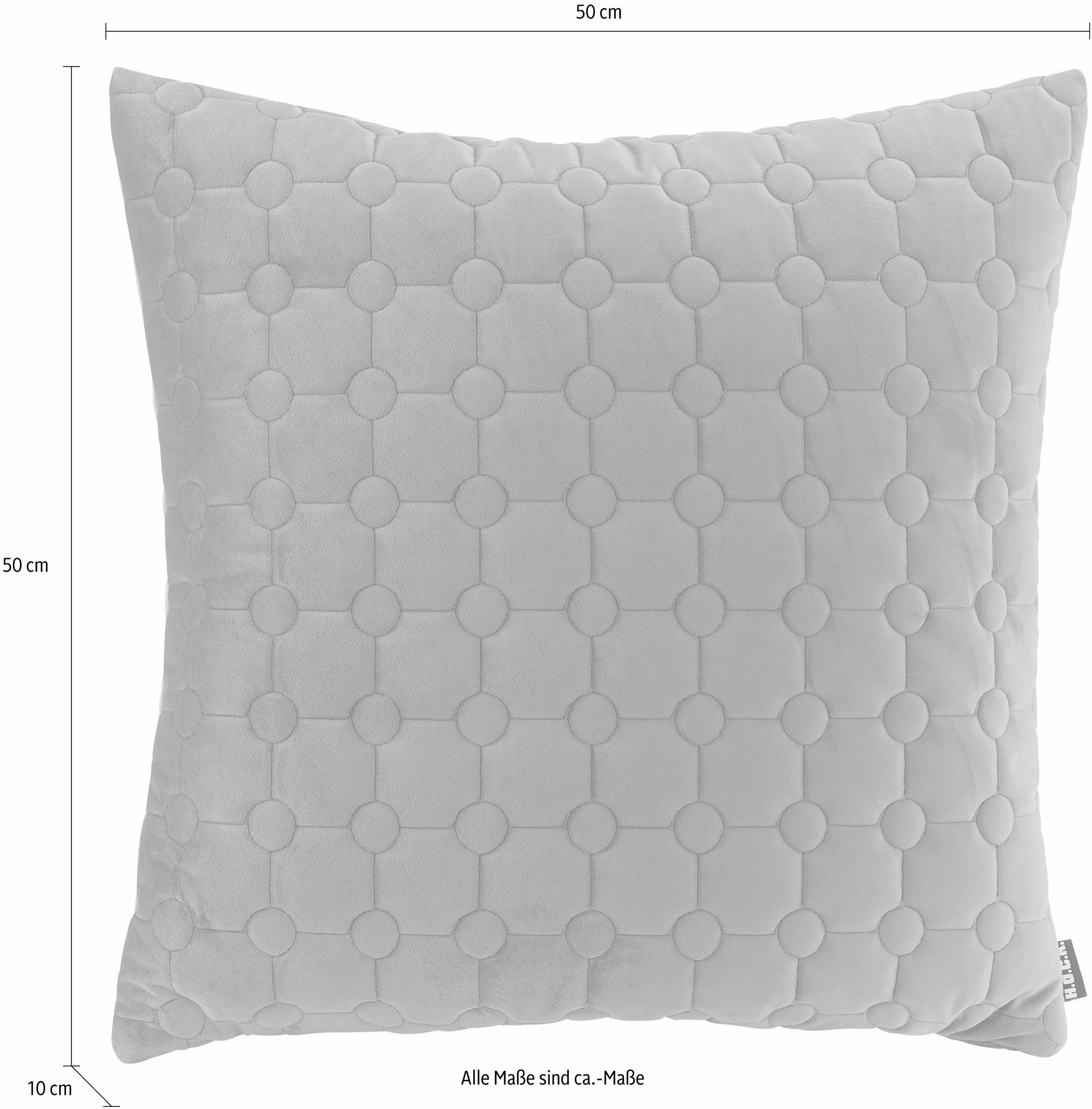 H.O.C.K. Dekokissen "Soft Nobile" mit gesteppten Mustern, Kissenhülle mit F günstig online kaufen