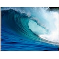 Artland Glasbild »Blaue Surfwelle«, Küste, (1 St.)