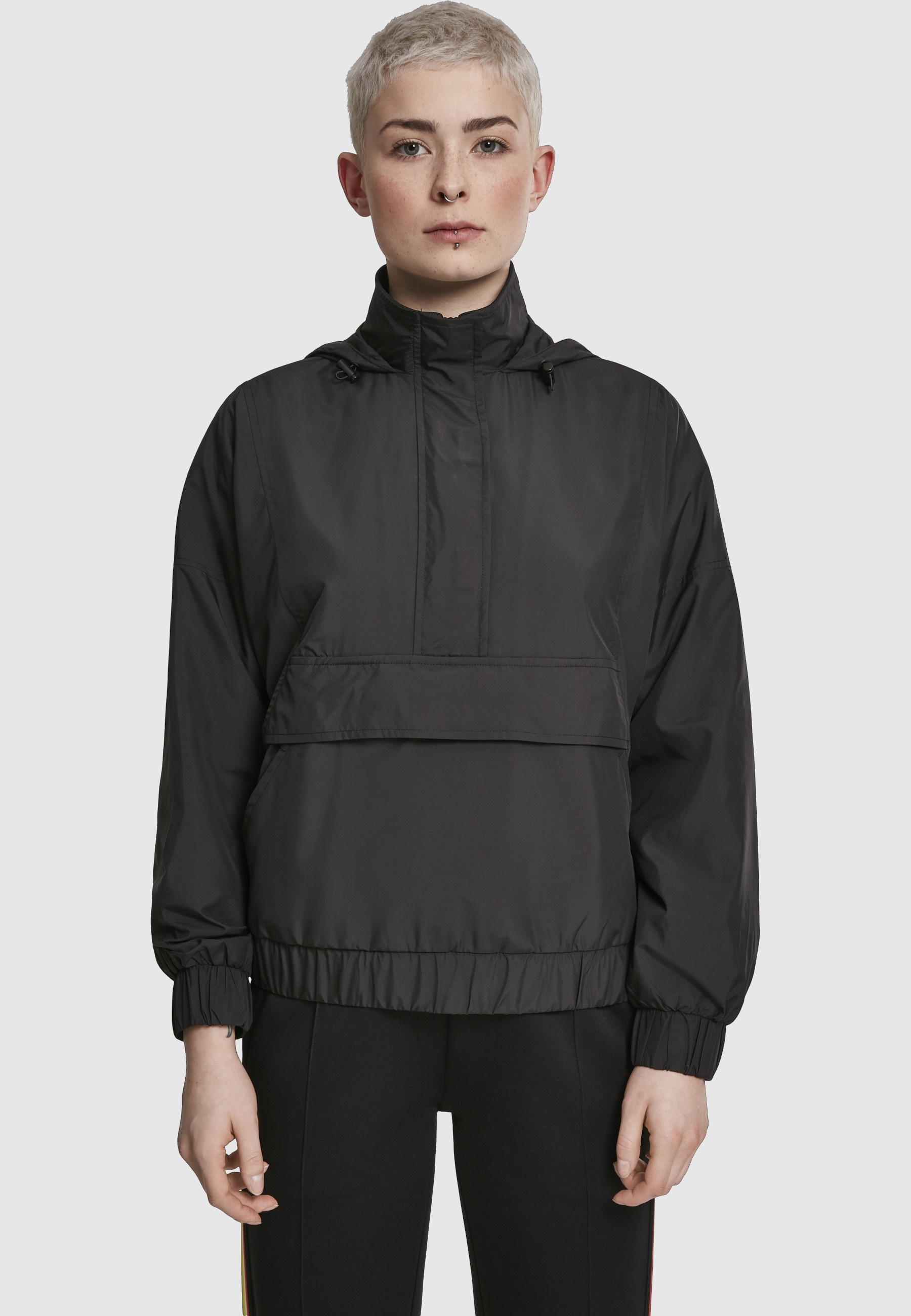 URBAN CLASSICS Langmantel »Urban Classics Damen Ladies Panel Pull Over Jacket«
