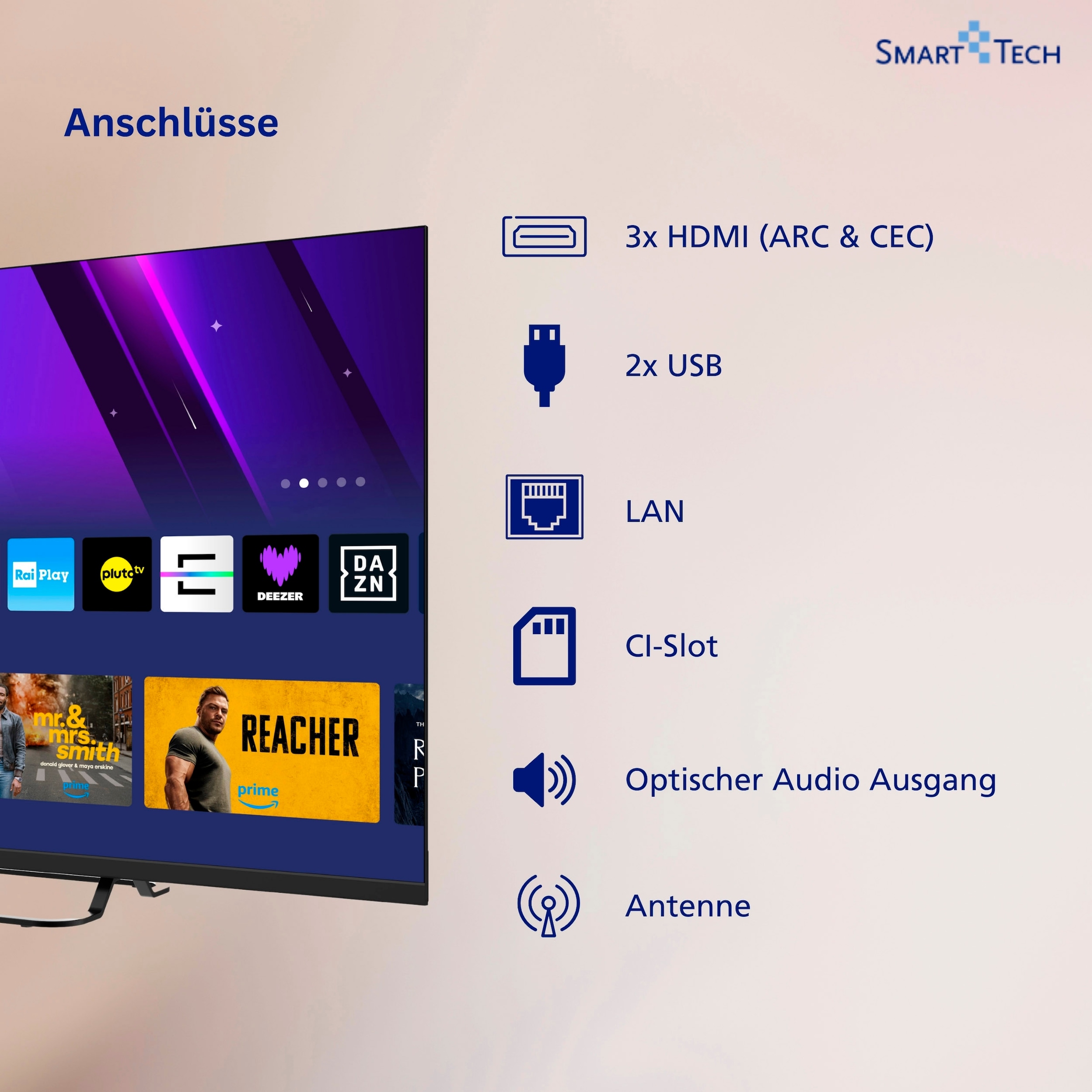 Smart Tech LED-Fernseher »40FV02V« 101 cm/40 ″ Full HD Smart-TV